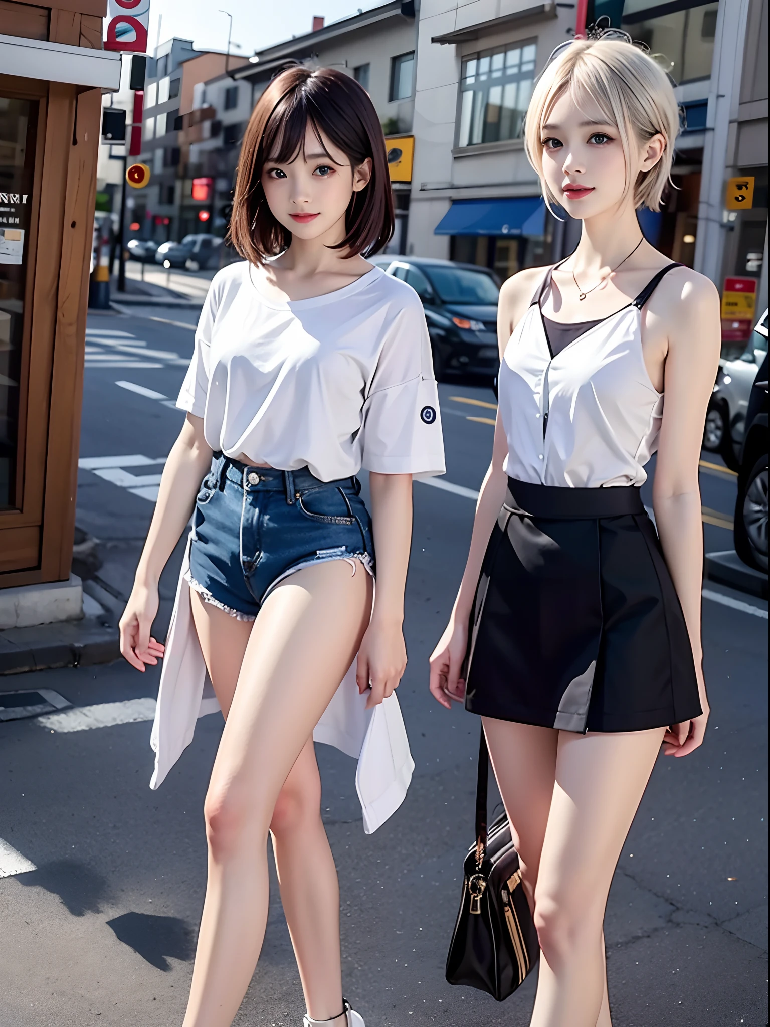 (Best Quality, Masterpiece: 1.1), (Realistic: 1.4), Beautiful girl is riding on the フラミンゴ, god ray ,teen, silver short hair, blue eyes, Going to schoo,naked