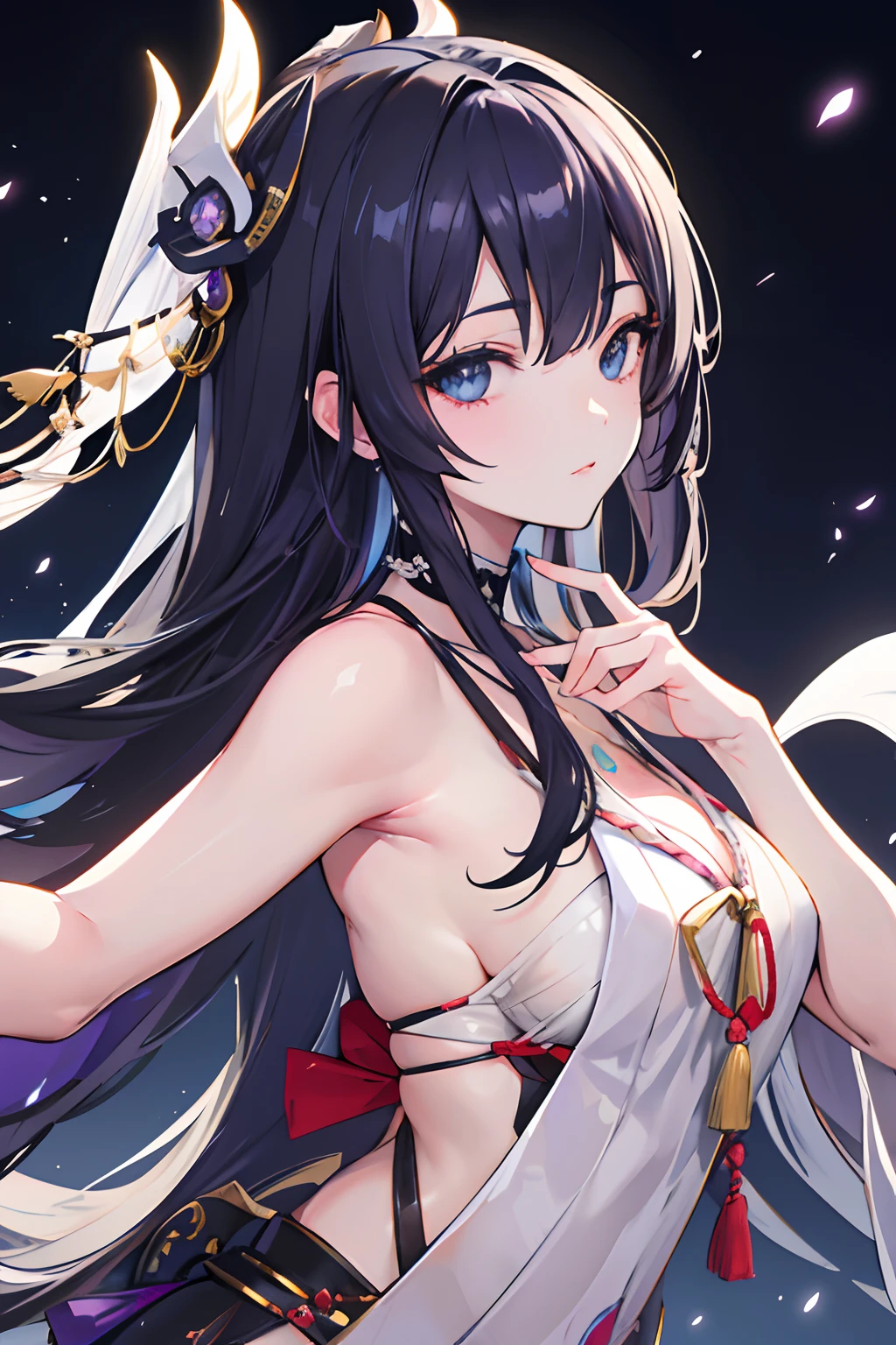 (side lights、Delicate and beautiful eyes:1.2), portlate, realisitic, Three-dimensional face, glowy skin, A dark-haired, Minamoto Yorimitsu