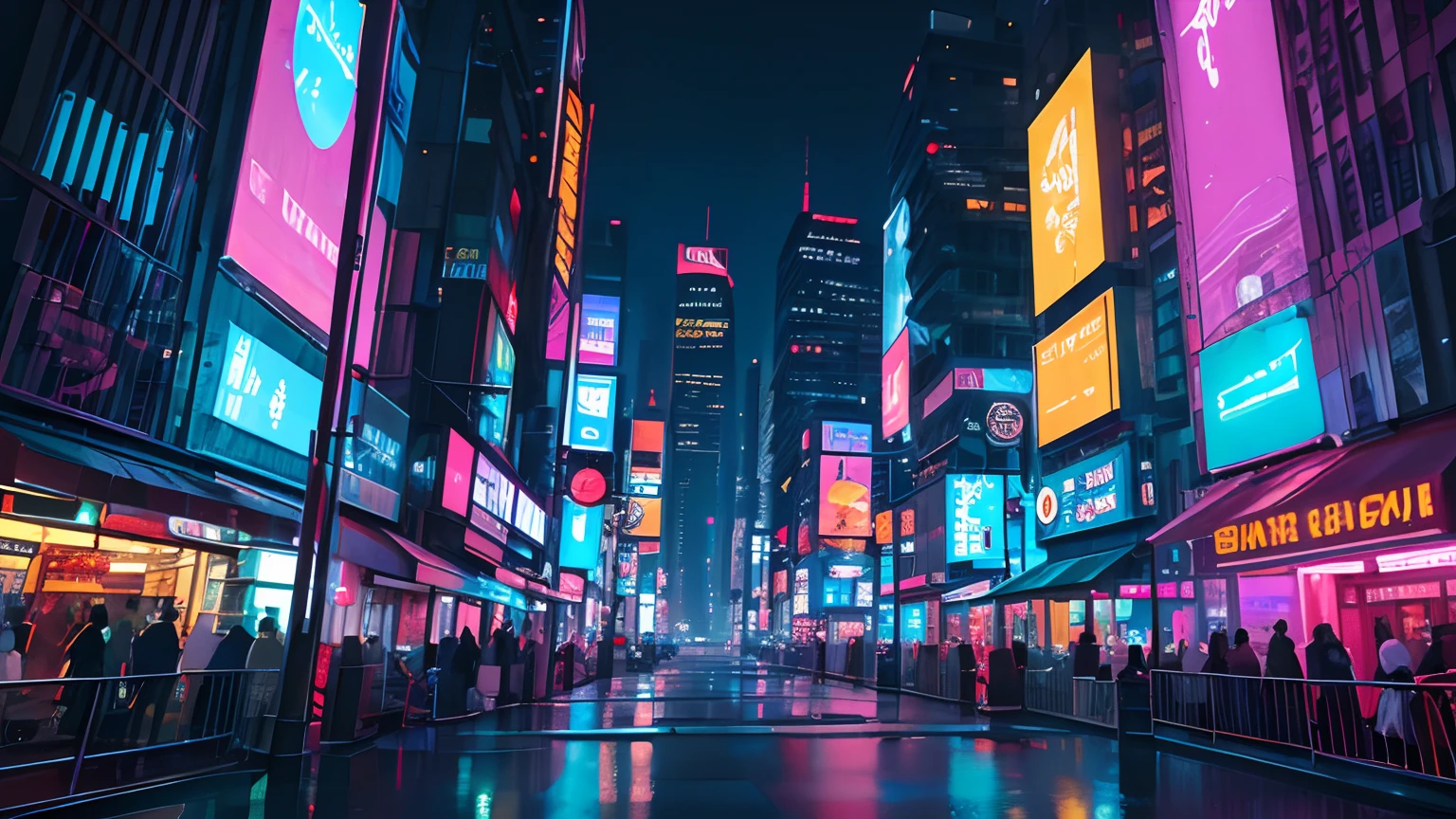 (masterpiece, top quality, best quality, official art, beautiful and aesthetic:1.2),(blue purple neon lighting), (vibrant glow), dynamic colors, striking contrast, futuristic vibe, electric energy,reflective surfaces,(cityscape:1.3),8k,official wallpaper, (cyberpunk:1.2) ,futrue