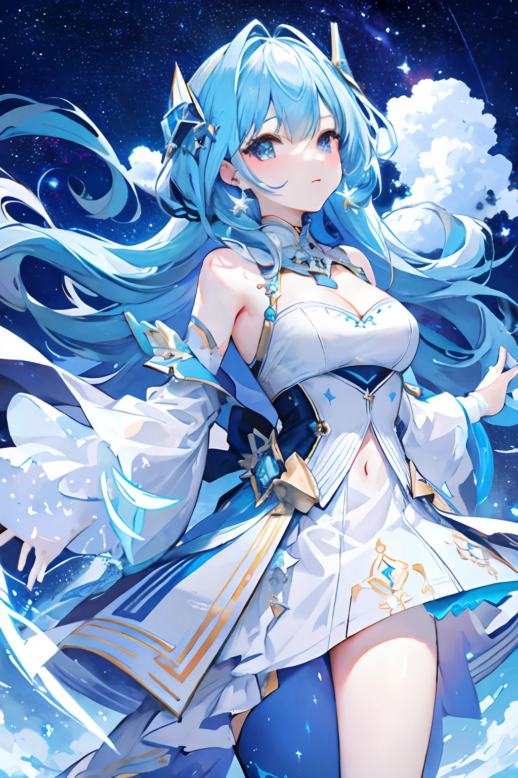 Milky Way, performer, Energy Geometry Diamond, Cloud Blue, god, with a girl