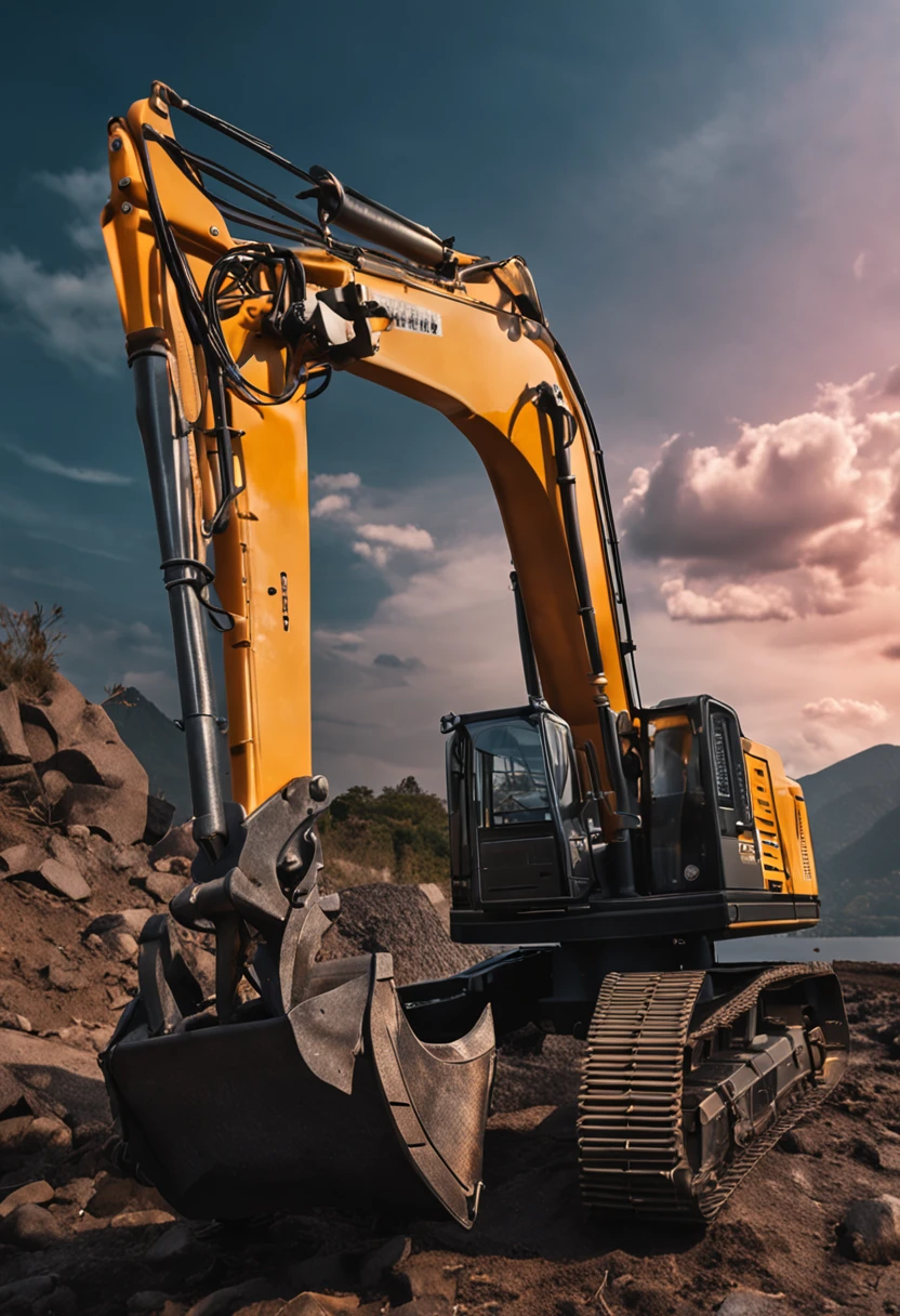 Japan excavator（Excavator）in the、Its unique design features、Functionality、and focuses on the advanced technological elements incorporated into its structure、Please create a detailed description。