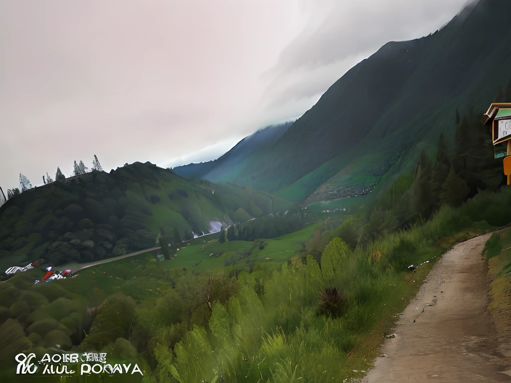 After the fresh rain in the empty mountains, the weather came late in autumn