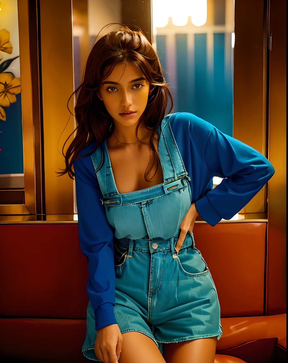 Hermosa mujer robot jamaicana, vestkdoZara Lacoste Levis Nike Versac