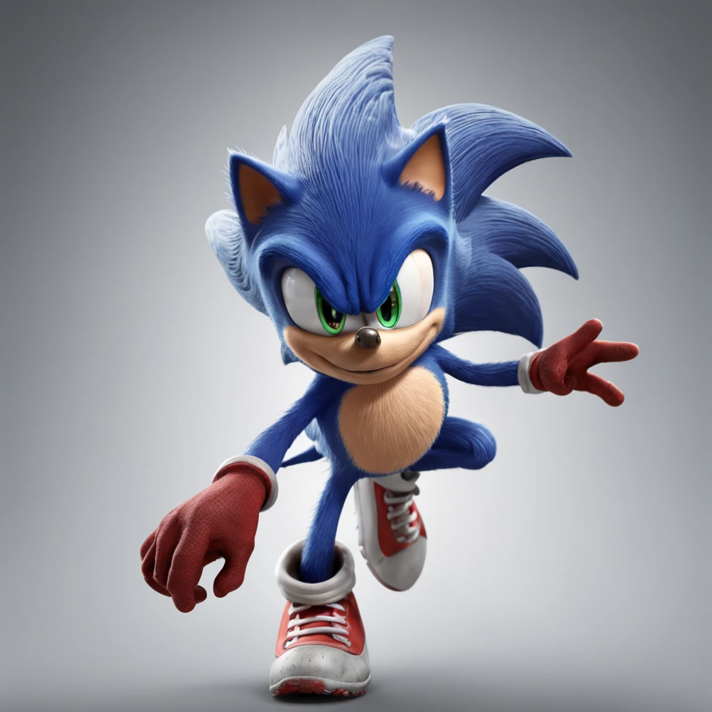 Video game SONIC, kinetic artwork, poster, 8k resolution, cartoonish satire, ad posters, realistic, detailed rendering"