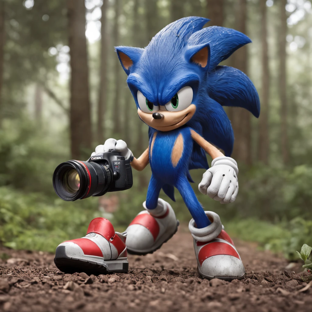 Video game SONIC, kinetic artwork, poster, 8k resolution, cartoonish satire, ad posters, realistic, detailed rendering"