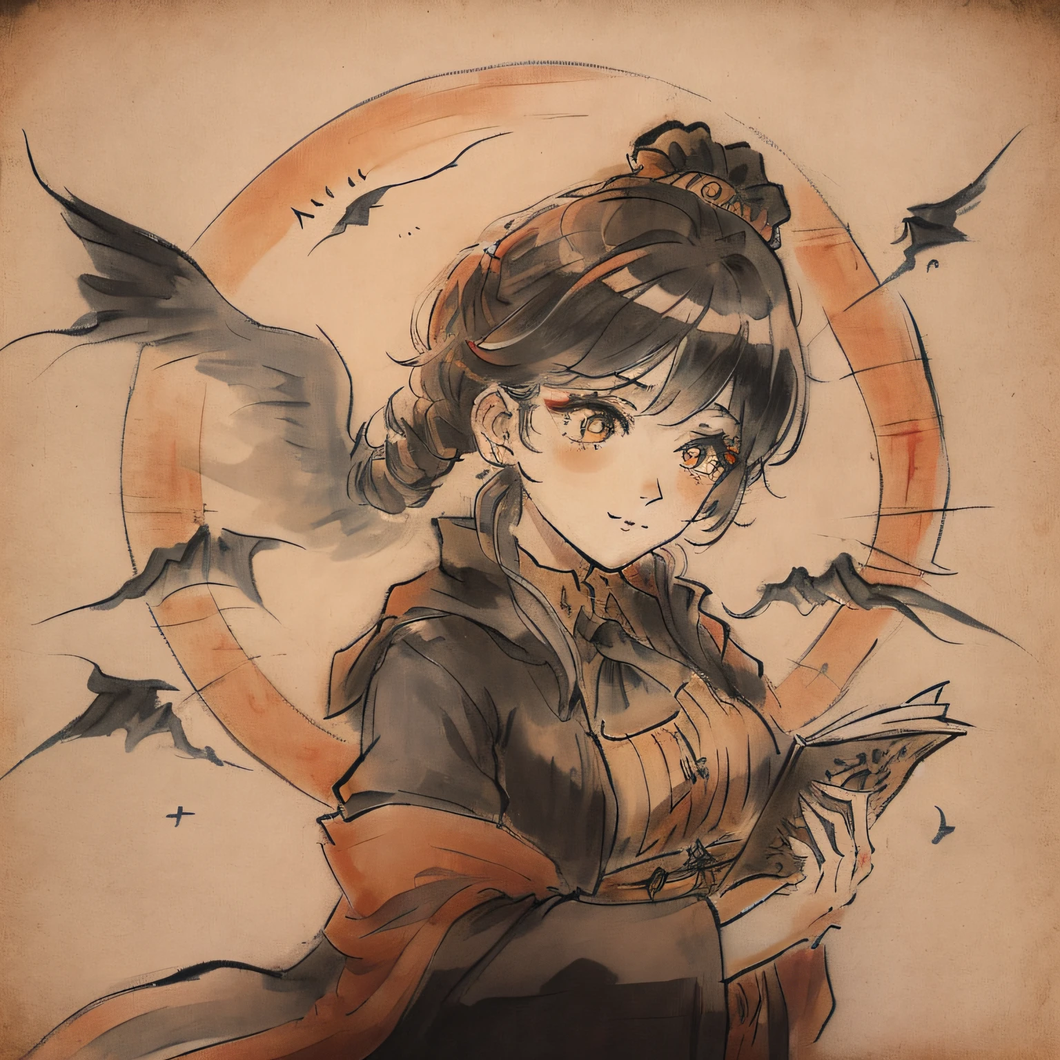 ((📜)),✏,🎶,
(🧙♀️),
✡,
🕯,✨