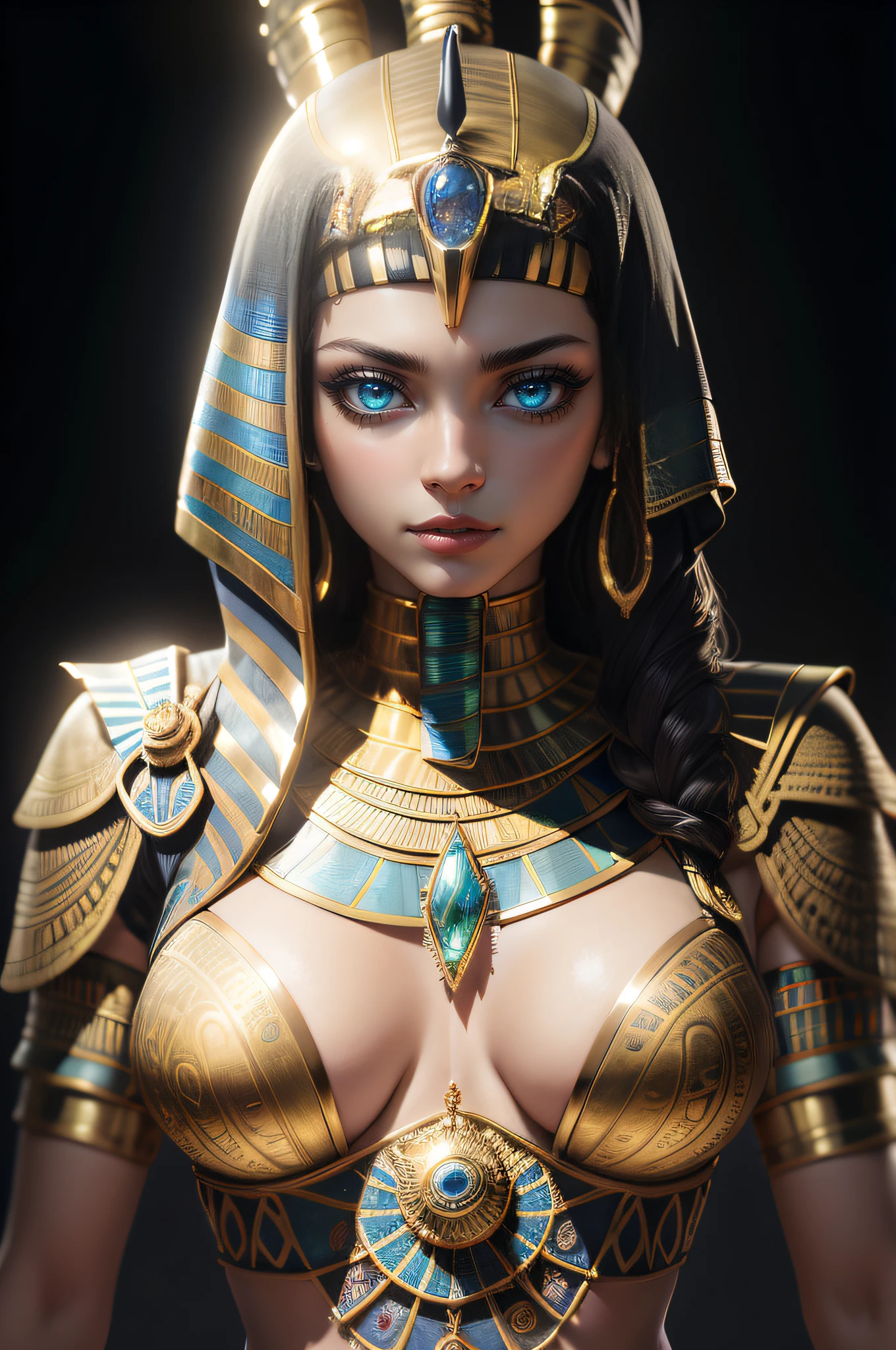 Biomachine:1.3, (Egyptian Set:1.2), olhos bem definidos (colorido:1.2), dourado, ouro, Hans Giger, (zentangle:1.2), granulado, extremamente detalhado, detalhes intrincados, dynamic lighting, fotorrealista, luz natural, baixo h, obra prima, detalhado 8k