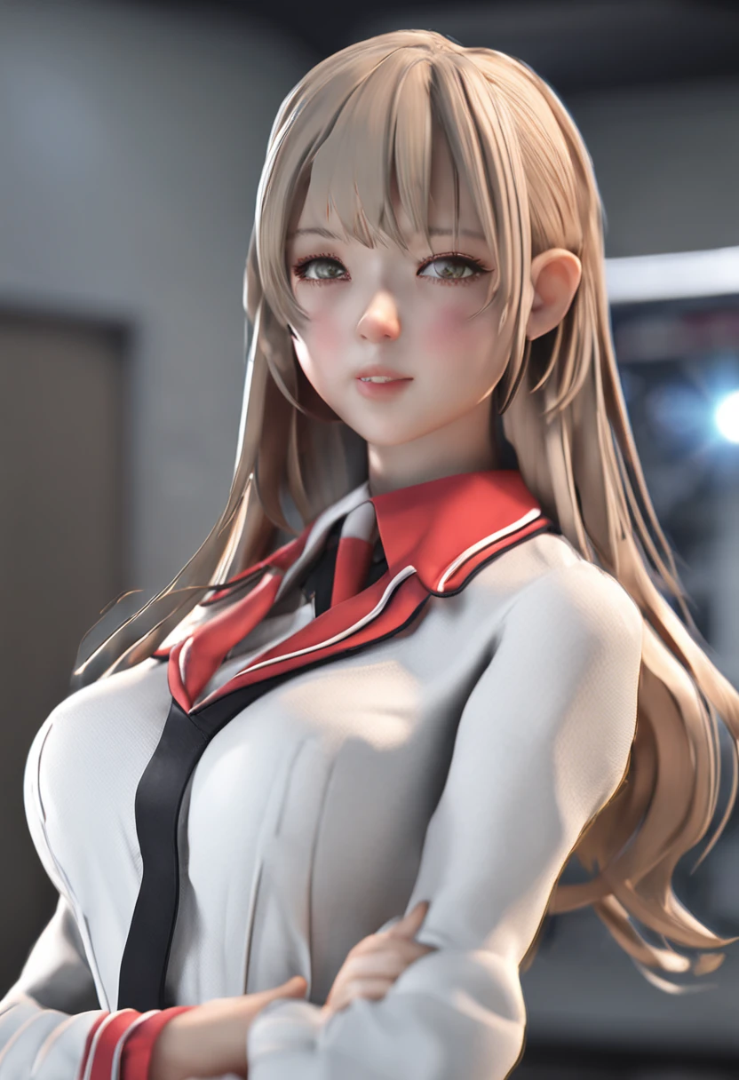 8K, Best Quality, Masterpiece, Ultra High Resolution, (Realism: 1.4), Original Photo, (Realistic Skin Texture: 1.3), (Film Grain: 1.3), (Selfie Angle), 1 Girl, Beautiful Eyes and Face Details, Masterpiece, Best Quality, Close-up, full body, Looking at the Viewer, sexy underwear, no bra, lewd, school girl, sailor uniform, classroom, long legs, tall, pale skin, blonde hair, white skin, reveal uniform, reveal clothes, reveal underwear, expose clothes, expose underwear, expose uniform