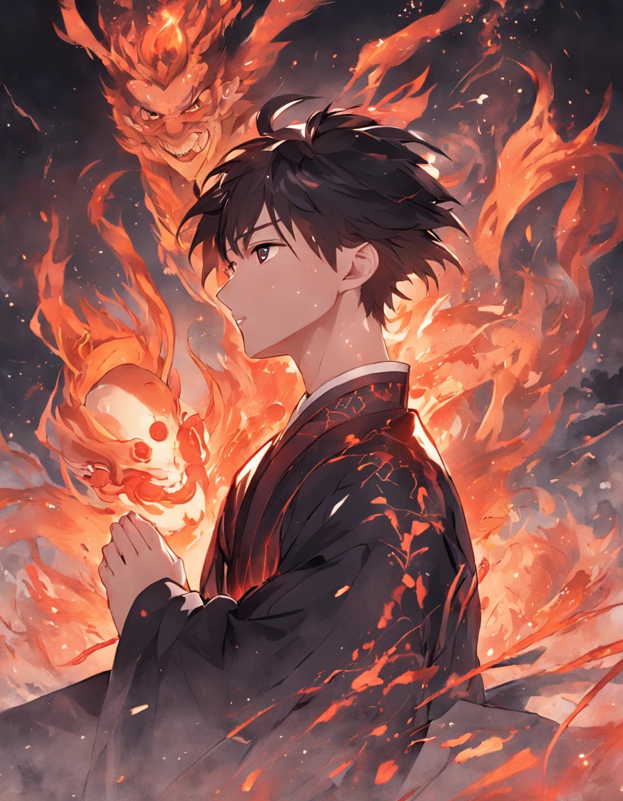 1 man,Adult men,Handsome,handsome,black color hair,Hit the workers,Glowing stone in hand,cultivating immortals,,inside in room,Modern renovated house,城市,Taoist robes,The hair of the Taoist priest,Chinese style clothes