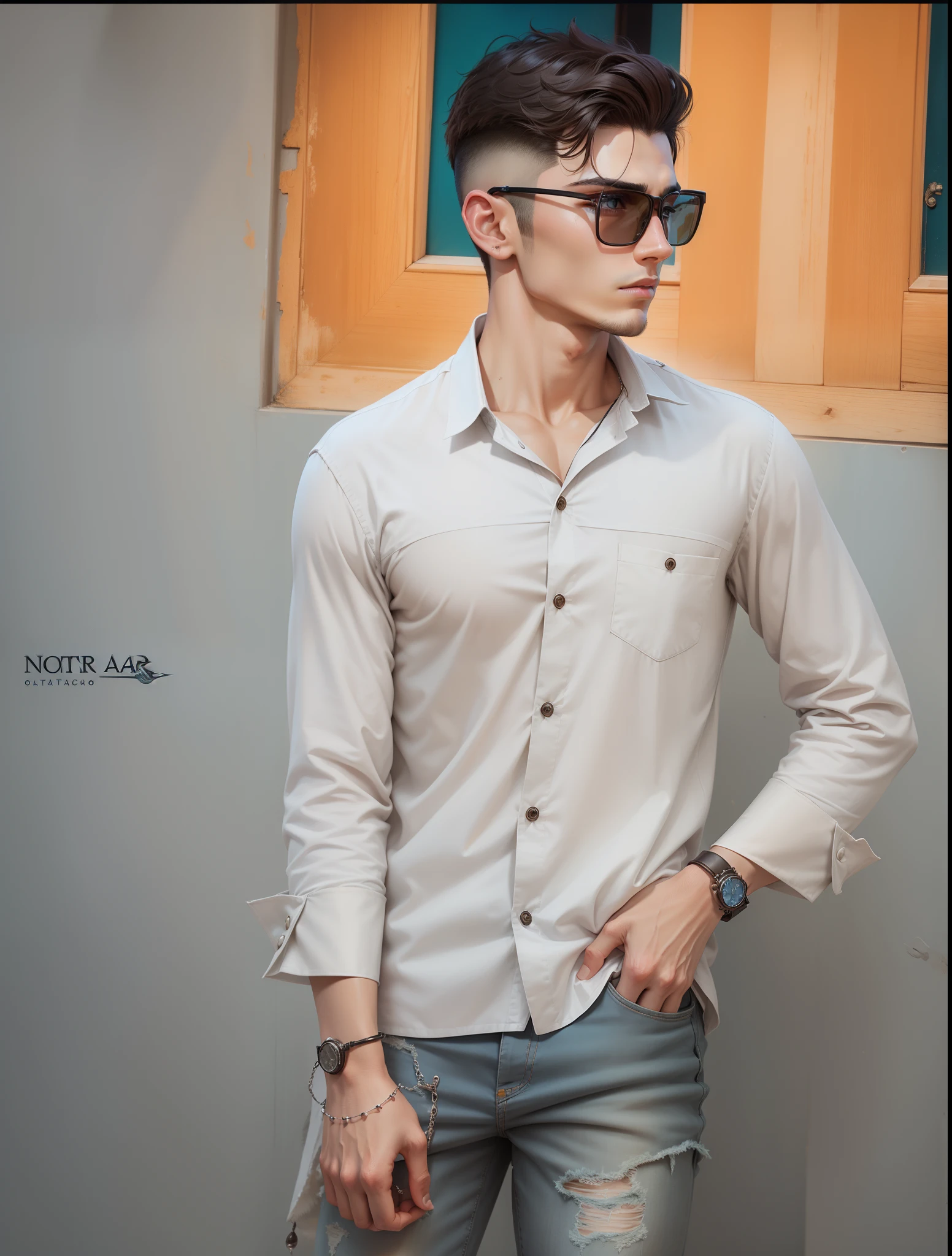 Avatar handsome boy realistic face