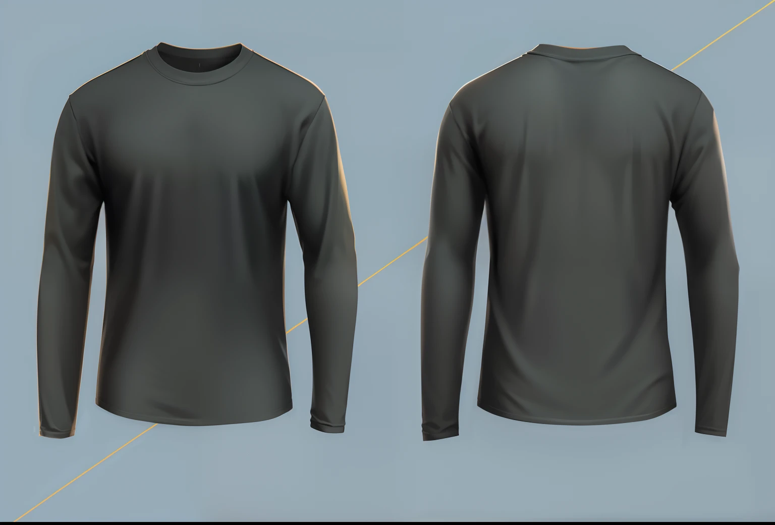 camiseta lisa manga longa mockup
