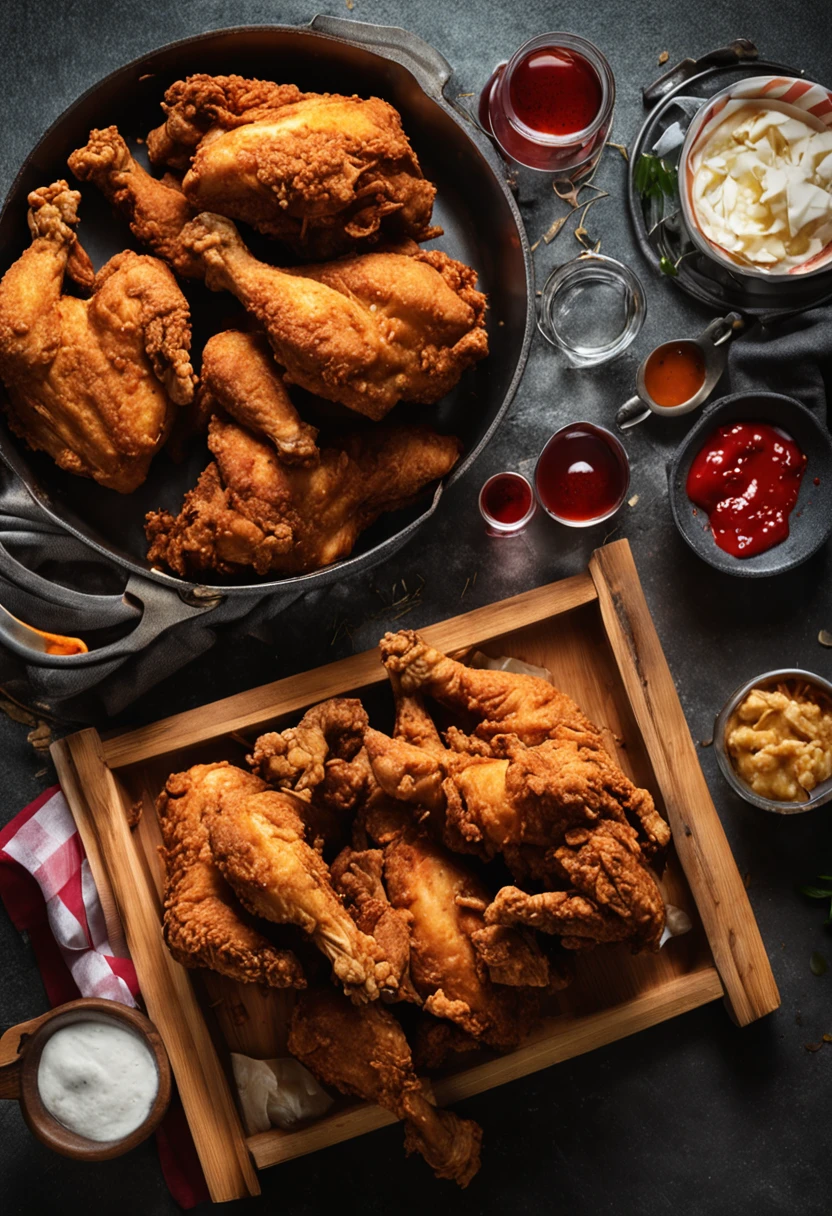 Fried chicken，kfc，Whole chicken，Fry whole chicken，