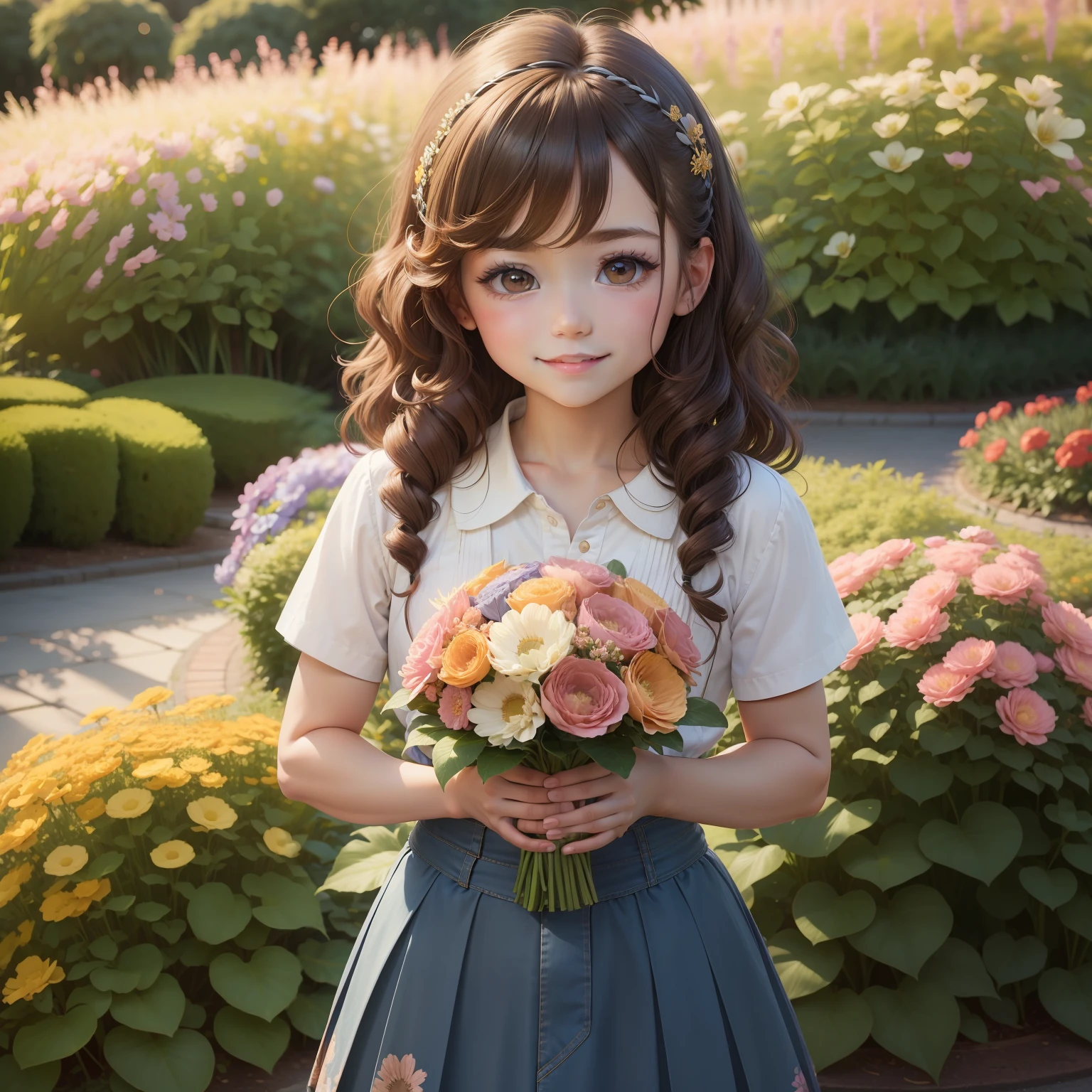 The flowers of junior and American girls' schools are cute and moving --auto