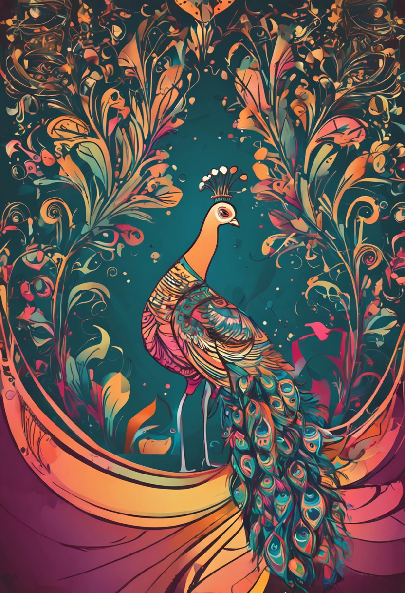 The letter TG,Fusion peacock shape,Letter design,Graphic design,stickfigure,