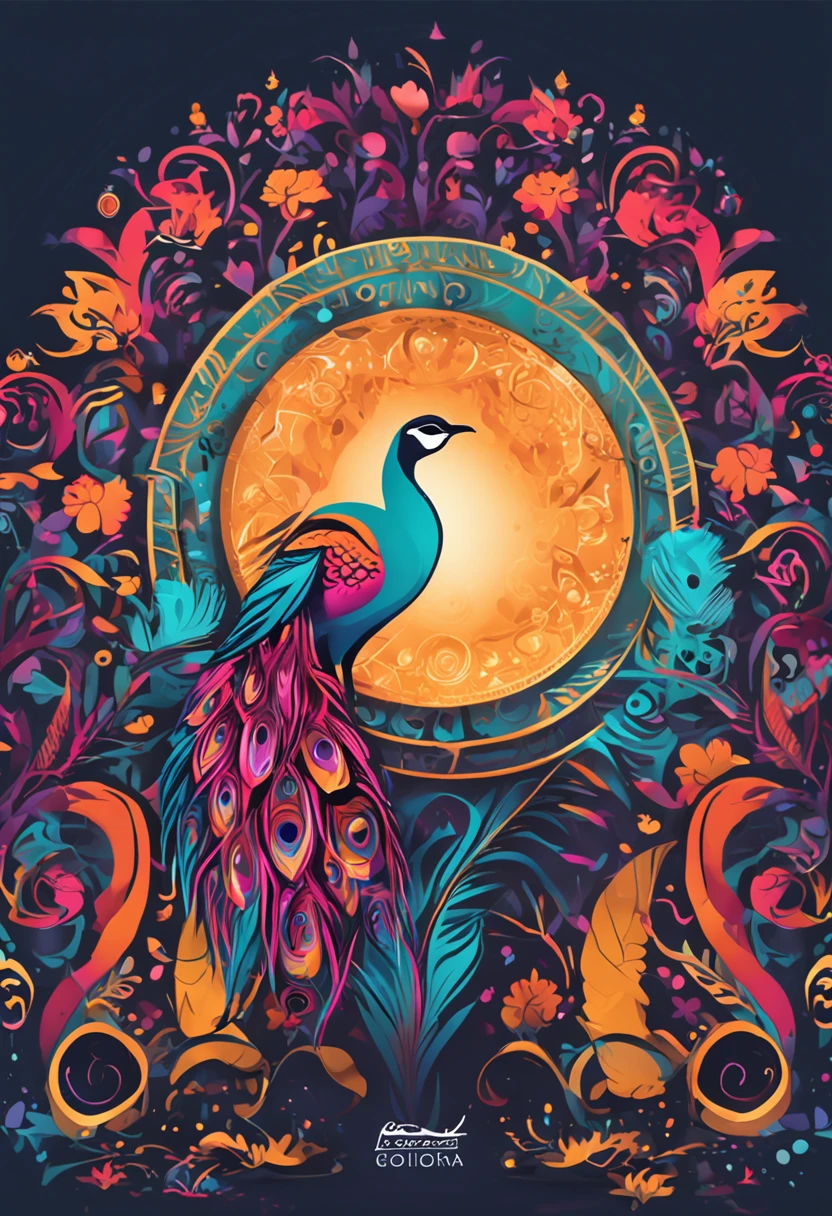The letter TG,Fusion peacock shape,Letter design,Graphic design,stickfigure,