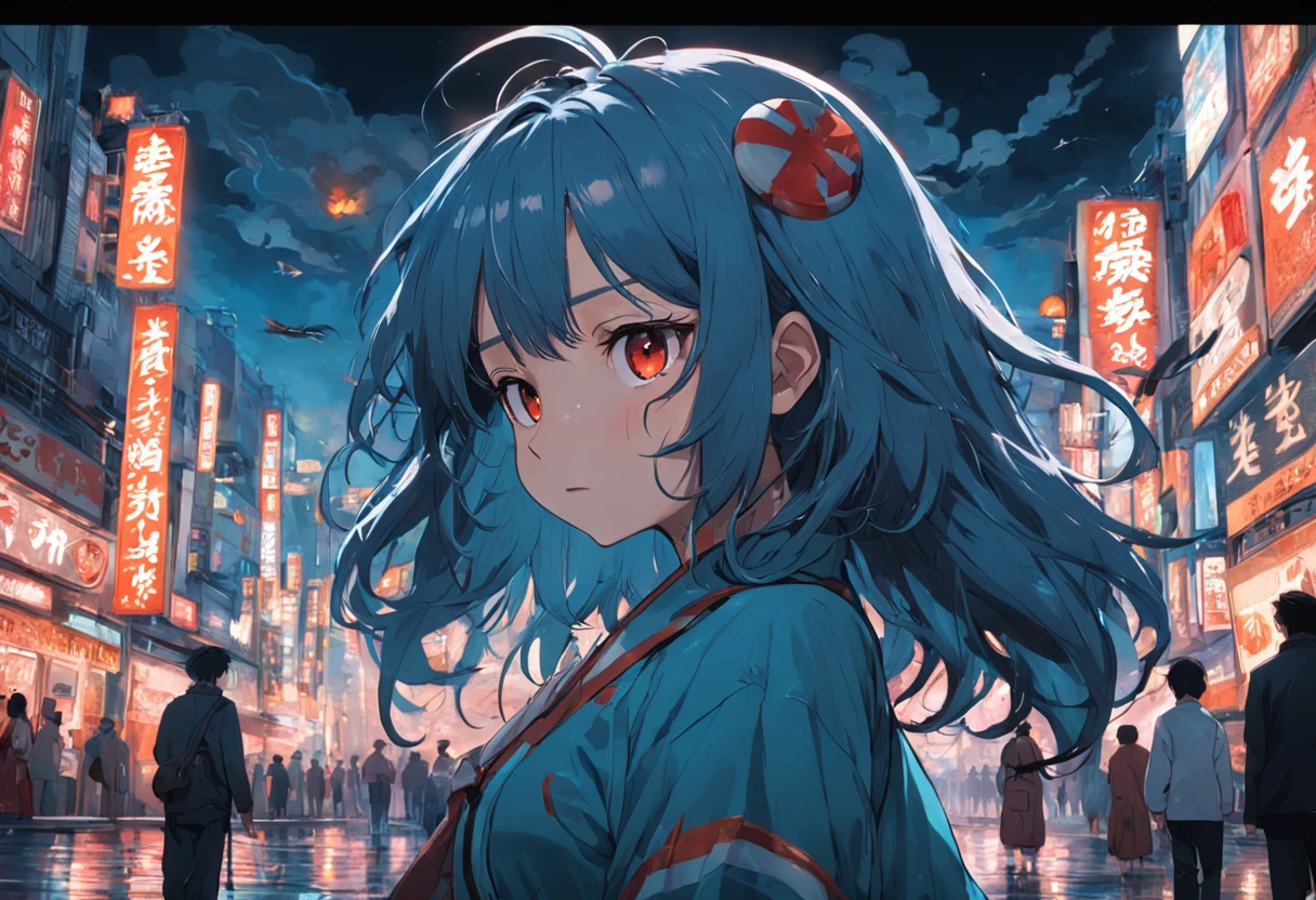 Cinematic graphics,Little Japan pollutes the oceans with nuclear wastewater,Anthropomorphic nuclear mutant marine life,immensity,eerie,frotting,contortion,uncanny,blood vess,A destroyed Japanese city by the sea,The fleeing crowd,fire glow,废墟,closeup cleavage,Light attenuation,Glow effects,depth of fields,high light,Real light,Ray traching,oc rendered,Hyper-realistic,best qualtiy,8K,Works of masters,super-fine,Detailed pubic hair,Correct anatomy,sharp focus on eyes,Bokeh,Facial features are carefully depicted,