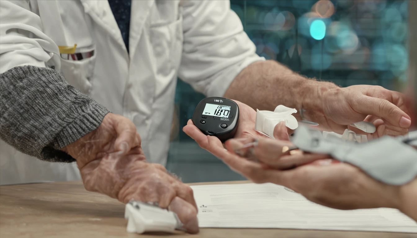 A blood glucose meter that does not prick a finger