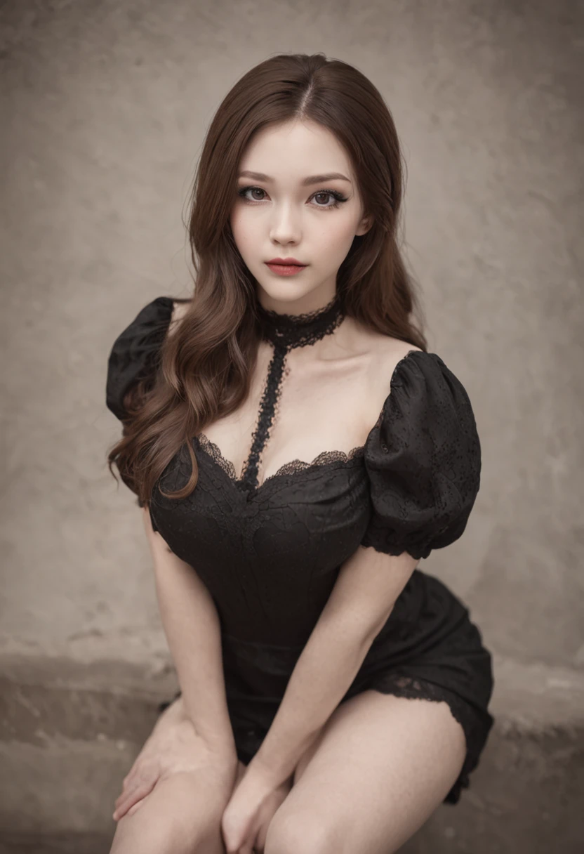 A young girl,long socks,Super detail,Anatomically correct,ccurate,huge tit,Cocked buttocks,Physical coordination,Photo portrait,slender thigh,Delicatemakeup,Superskirt,full bodyesbian,standing on your feet
