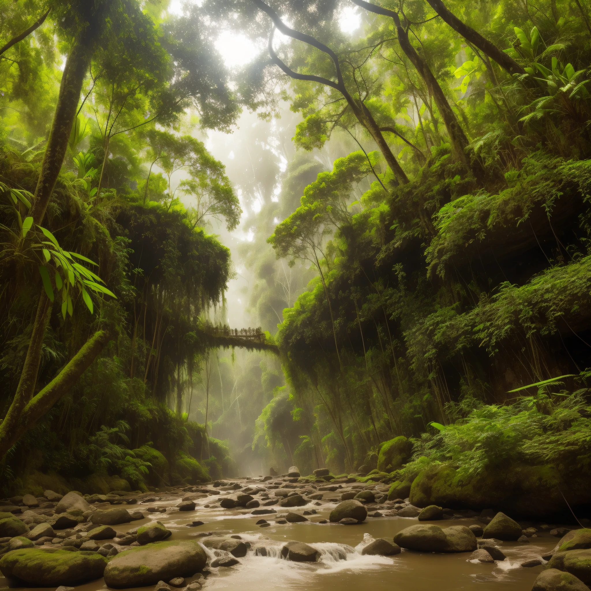 Enter the lush and mysterious Amazon Rainforest and unravel the secrets of a Lost City that emerges from the depths of the jungle, retratada em uma imagem gerada pela pintura IA do Sea Art. In this unique work of art, somos transportados para um mundo de magia e encantamento, where wild nature intertwines harmoniously with ancestral architecture. The Lost City reveals itself to our eyes as a hidden refuge, Shrouded in lush vegetation and mystery. Torres antigas e templos sagrados emergem da densa floresta, silent witnesses of the past and guardians of ancestral knowledge. The color palette used in the image is a symphony of earthy tones and vibrant greens. The deep green of the leaves of the trees blends with the ochre colors of the old buildings, criando uma harmonia visual que nos convida a explorar cada canto dessa cidade encantada. Sunlight filters through the treetops, creating a play of light and shadow that gives a sense of mystery and wonder. Rays of sunshine fall on the ancient ruins, revealing intricate architectural details and carved inscriptions that tell long-forgotten stories. The wildlife of the Amazon rainforest surrounds the Lost City, as if invisible guardians protected her. Macacos saltam de galho em galho, enquanto papagaios coloridos voam em meio aos templos antigos, Trazendo energia e vida para a cena. Ao contemplar essa imagem gerada pela pintura IA do Sea Art, We are transported to a world of mystery and adventure. We feel the call of wild nature and find ourselves immersed in the grandeur of the Amazon Rainforest and the majesty of the Lost City. Essa imagem nos convida a explorar o desconhecido, Unravel the secrets of this forgotten city and immerse yourself in the cultural and historical richness it holds. Connecting with the force of nature and the wisdom of the past, awakening in us a sense of wonder and magical respect that exists in the heart of the Amazon Rainforest