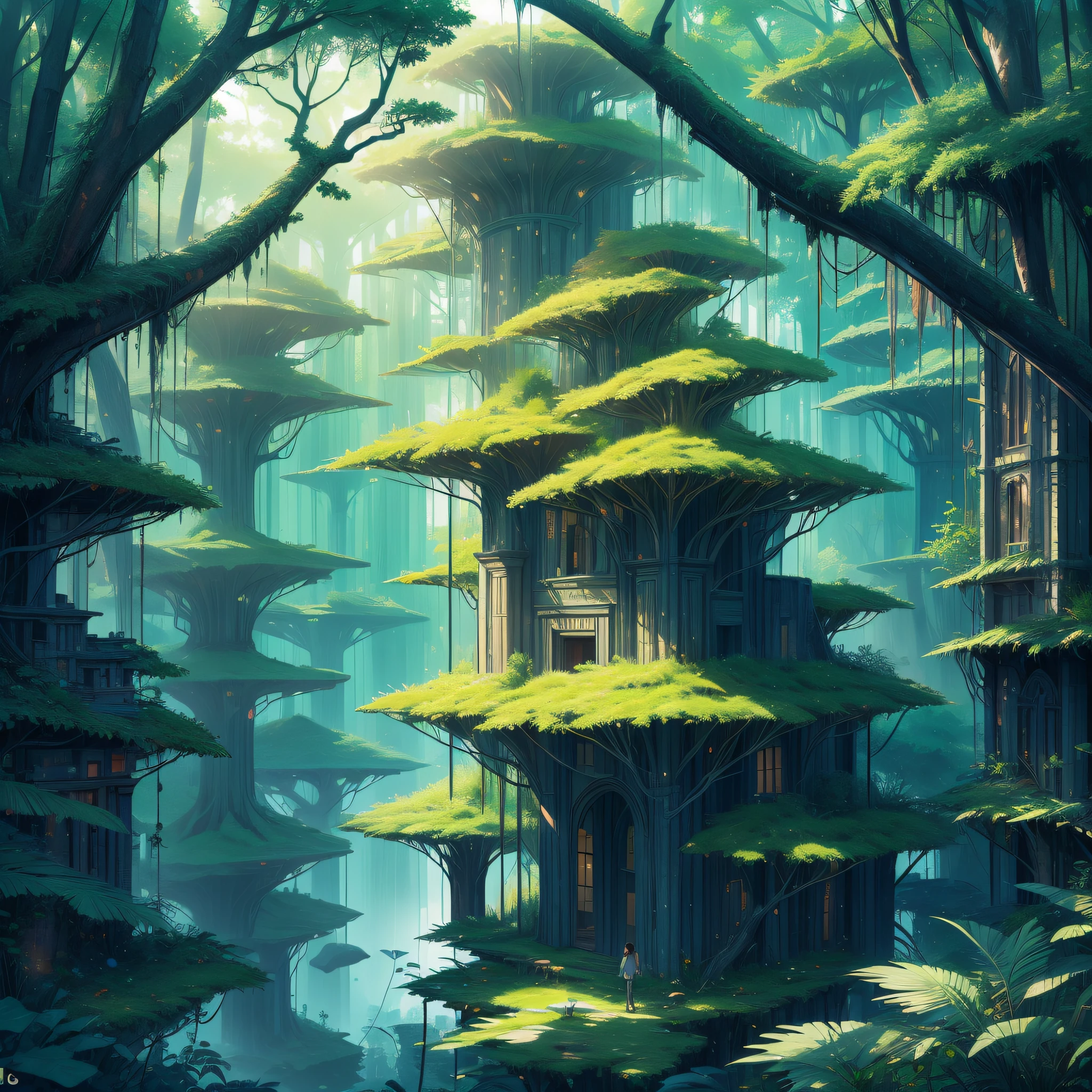 Enter the lush and mysterious Amazon Rainforest and unravel the secrets of a Lost City that emerges from the depths of the jungle, retratada em uma imagem gerada pela pintura IA do Sea Art. In this unique work of art, somos transportados para um mundo de magia e encantamento, where wild nature intertwines harmoniously with ancestral architecture. The Lost City reveals itself to our eyes as a hidden refuge, Shrouded in lush vegetation and mystery. Torres antigas e templos sagrados emergem da densa floresta, silent witnesses of the past and guardians of ancestral knowledge. The color palette used in the image is a symphony of earthy tones and vibrant greens. The deep green of the leaves of the trees blends with the ochre colors of the old buildings, criando uma harmonia visual que nos convida a explorar cada canto dessa cidade encantada. Sunlight filters through the treetops, creating a play of light and shadow that gives a sense of mystery and wonder. Rays of sunshine fall on the ancient ruins, revealing intricate architectural details and carved inscriptions that tell long-forgotten stories. The wildlife of the Amazon rainforest surrounds the Lost City, as if invisible guardians protected her. Macacos saltam de galho em galho, enquanto papagaios coloridos voam em meio aos templos antigos, Trazendo energia e vida para a cena. Ao contemplar essa imagem gerada pela pintura IA do Sea Art, We are transported to a world of mystery and adventure. We feel the call of wild nature and find ourselves immersed in the grandeur of the Amazon Rainforest and the majesty of the Lost City. Essa imagem nos convida a explorar o desconhecido, Unravel the secrets of this forgotten city and immerse yourself in the cultural and historical richness it holds. Connecting with the force of nature and the wisdom of the past, awakening in us a sense of wonder and magical respect that exists in the heart of the Amazon Rainforest