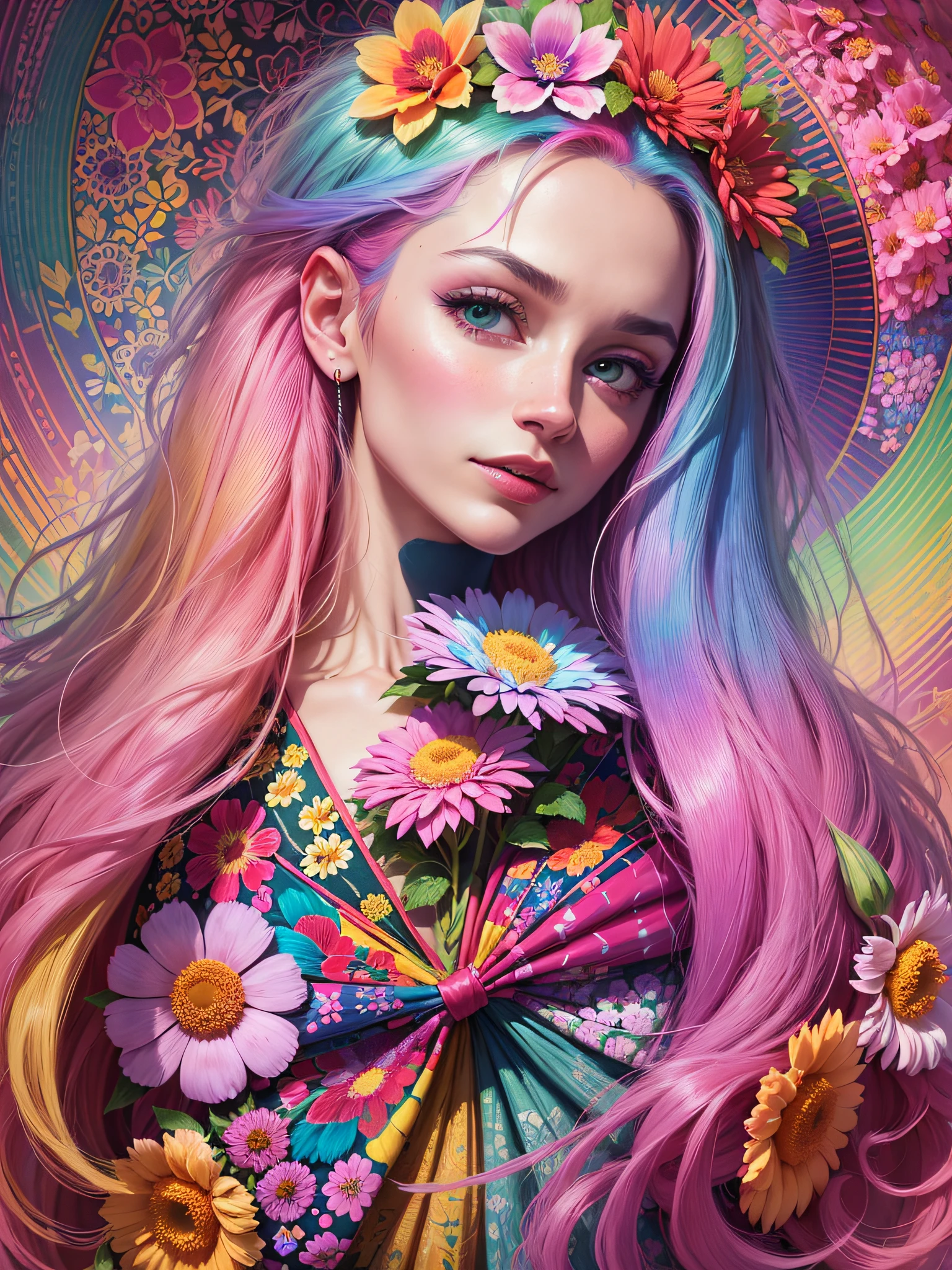 "((Multicolored + vibrant) * 1.3) kaleidoscope vision * 1.1, (gloxineas + flowers) * 1.2), realistic masterpiece of ultra-definition, unparalleled high resolution, perfection in quality. --en"