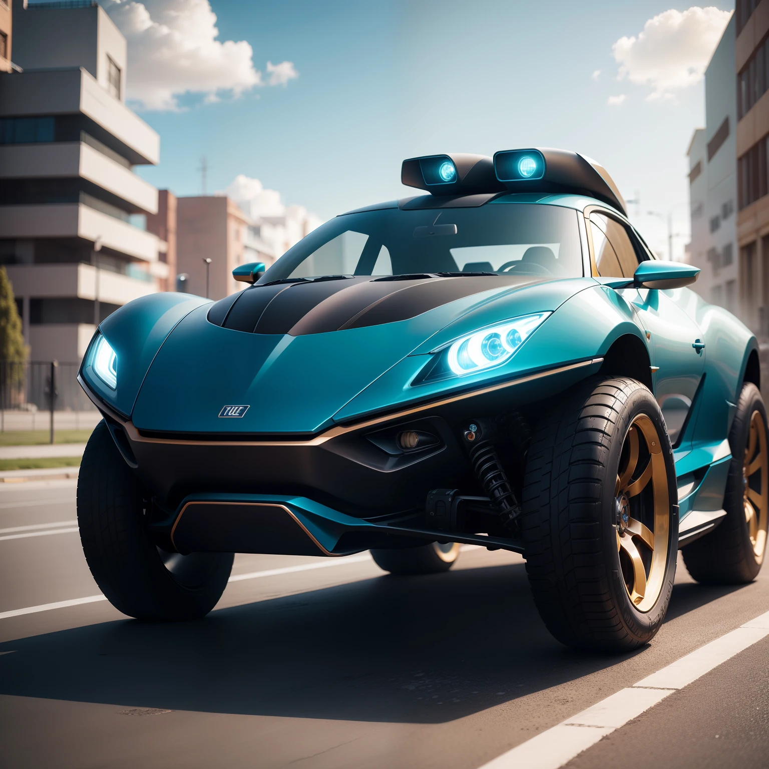 Carro super realista futuristas 8k