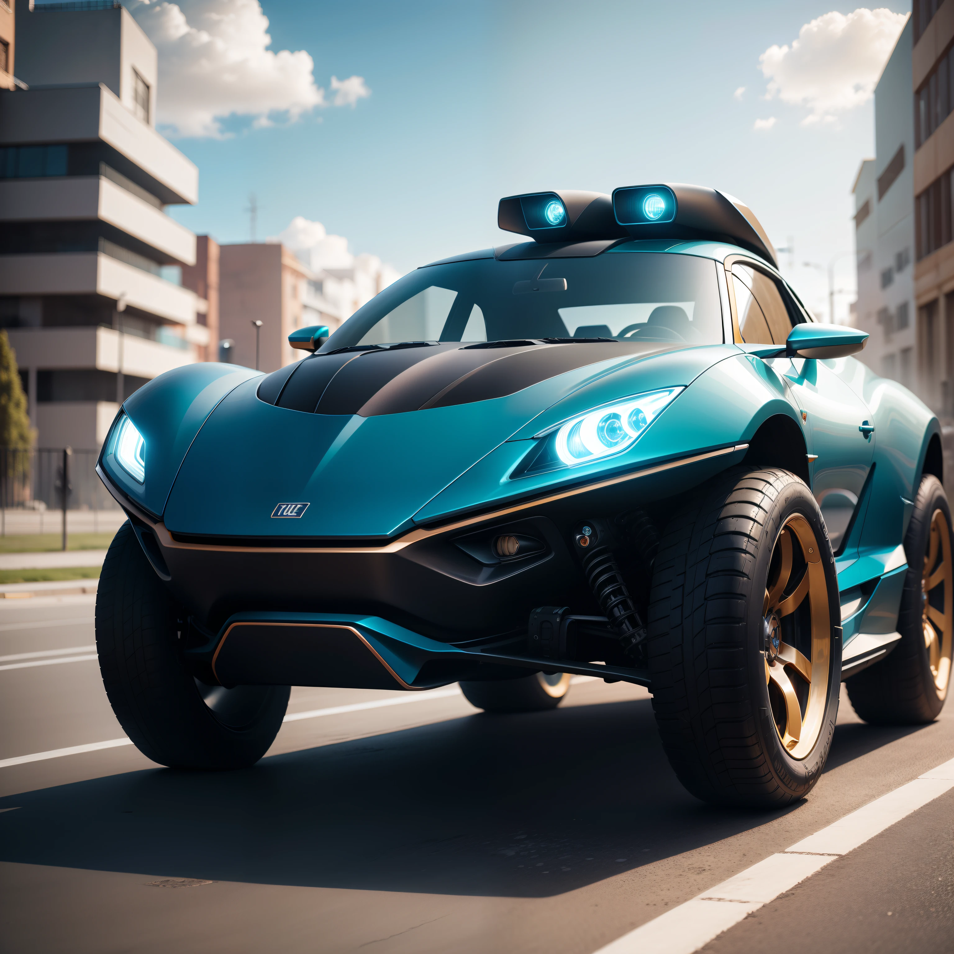 Carro super realista futuristas 8k