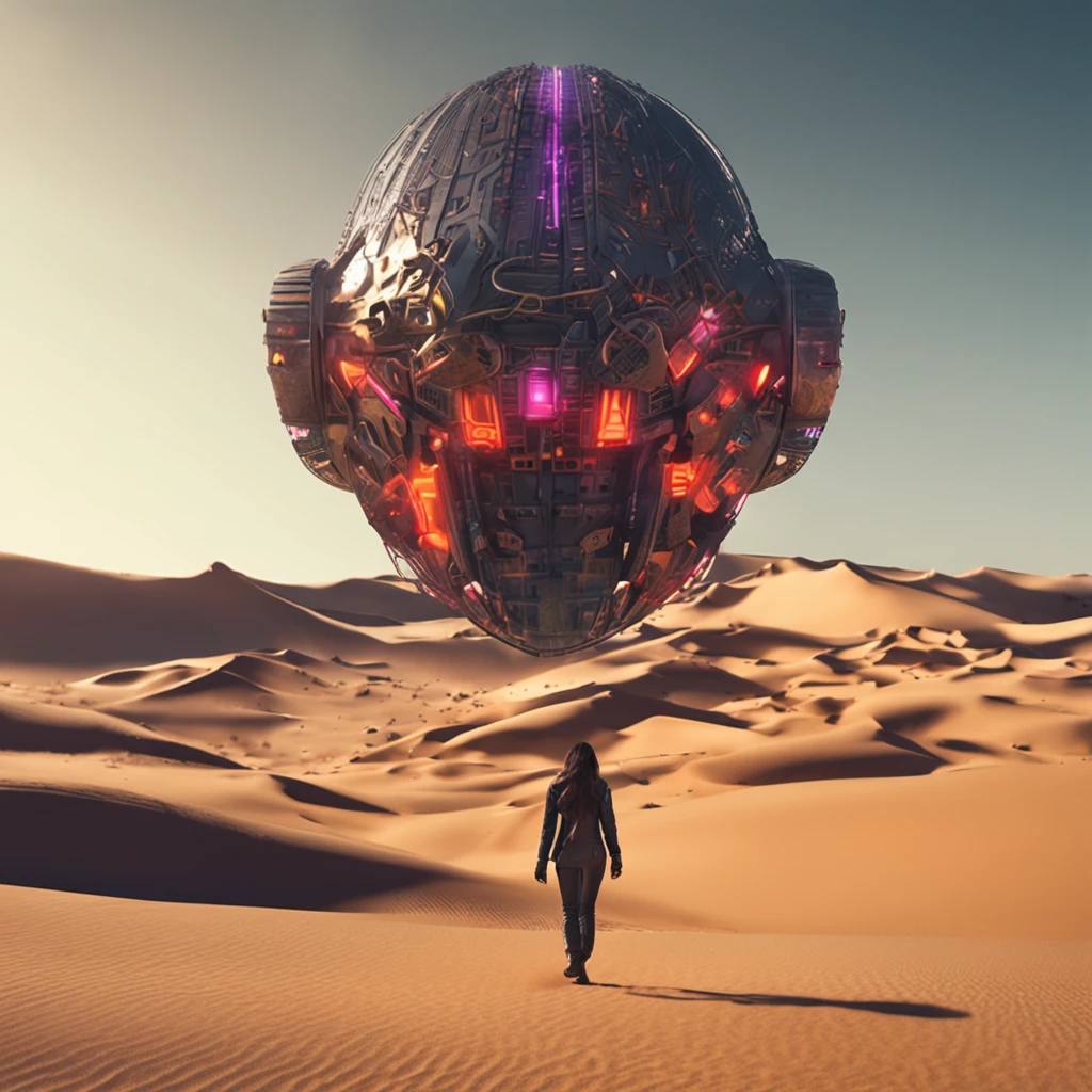 Uma mulher bonita andando pelo deserto futurista, estilo cyberpunk, melhor qualidade, master part, ultrahigh-resolution, (fotografia realista:1.4), Surrealismo, Semelhante a um sonho,FusionArt, Shadow dancer, magia das sombras, Darkness Control, furtividade, passo da sombra, Umbral spells, hidden blade, neon envolta da mulher, with various smokes around her, various colored fumes