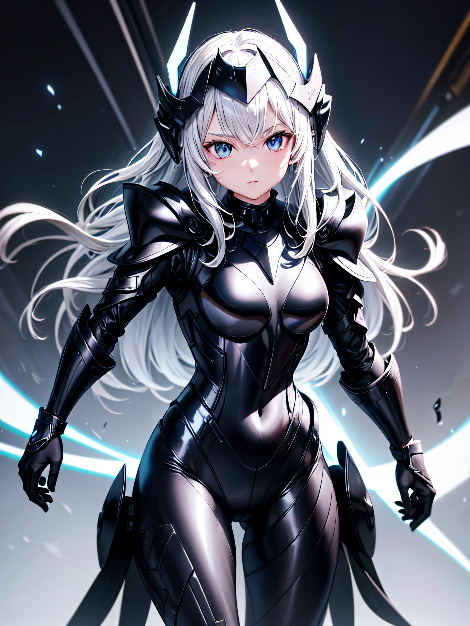 Beautiful cyberpunk woman With Master Chef style armor, sci-fi technology, HdR (High Dymanic Range), ray tracing, very sexy, Whole body, very detailed, (((silhouette ))), gold foil, ((masterpiece)),high resolution, ((Best quality at best))，masterpiece，quality, small breast, Best quality, Exquisite facial features, Looking at the audience, There is light in the eyes, blush, Light and shadow, Looking at the camer