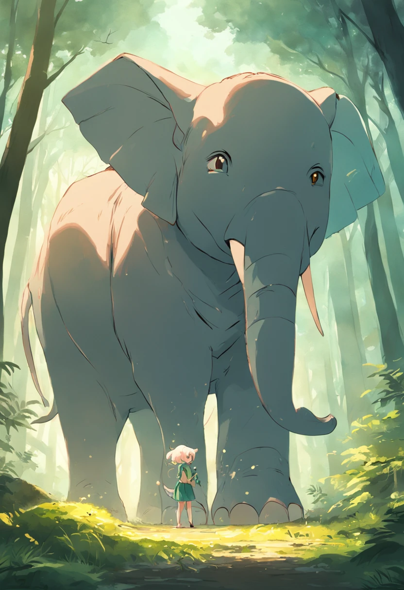 havia uma elefante, elefante feliz na foresta, trompete, pintura SNES