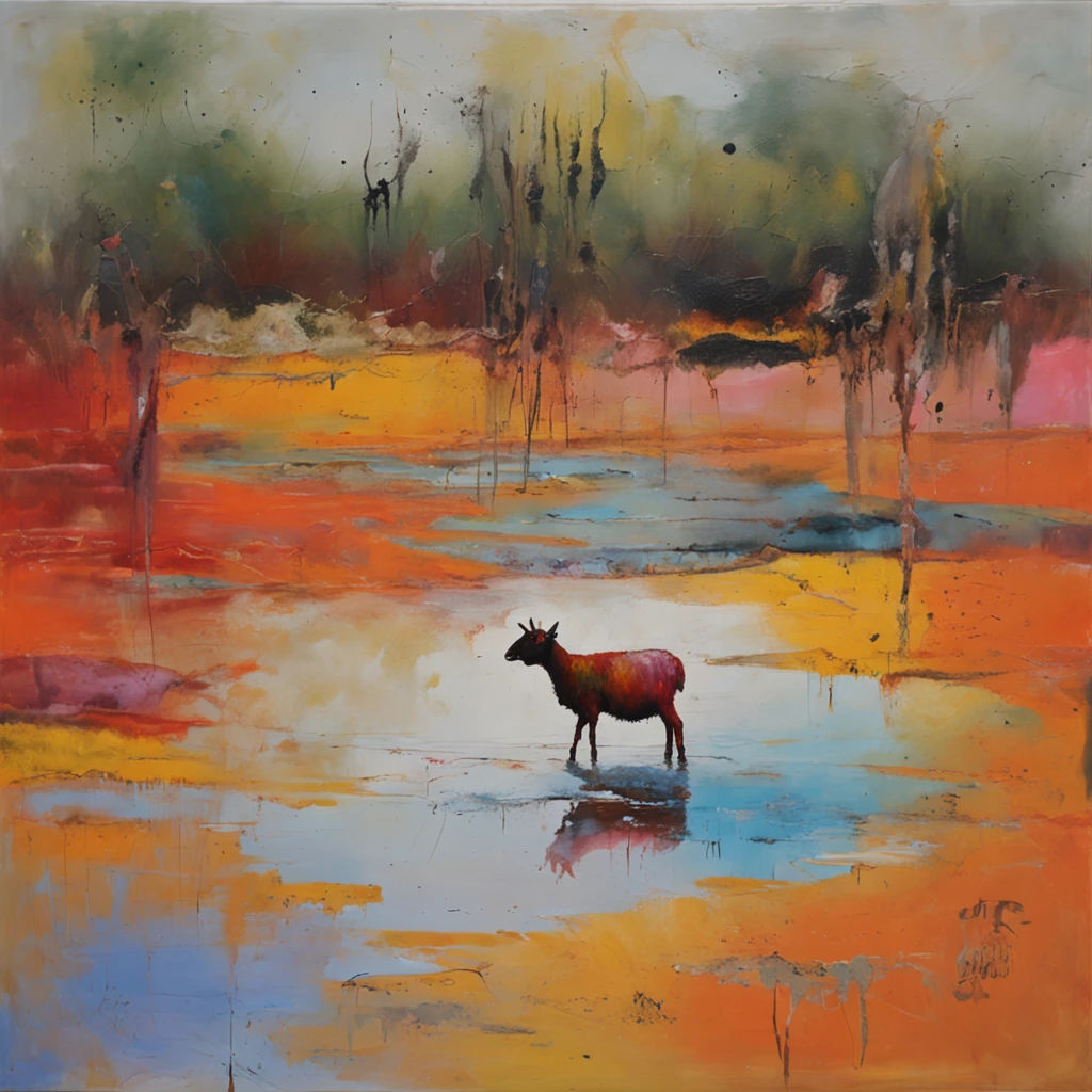 cena de obra prima, foto premiada, There's a sheep (cordeiro) trapped in a small mud puddle, ovelha presa,