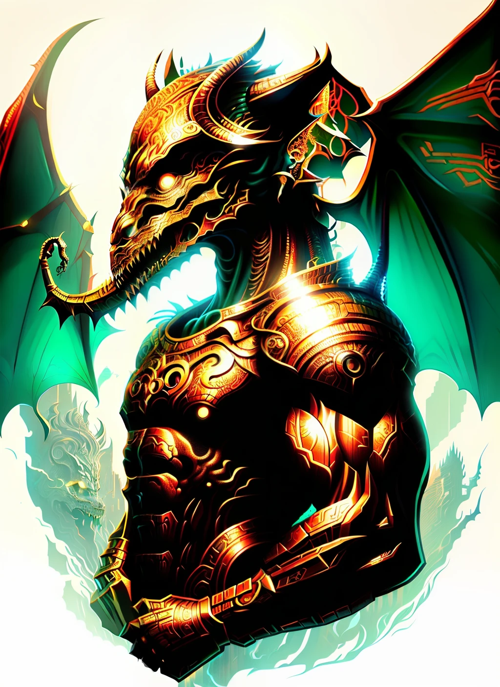Elephant head with dragon body