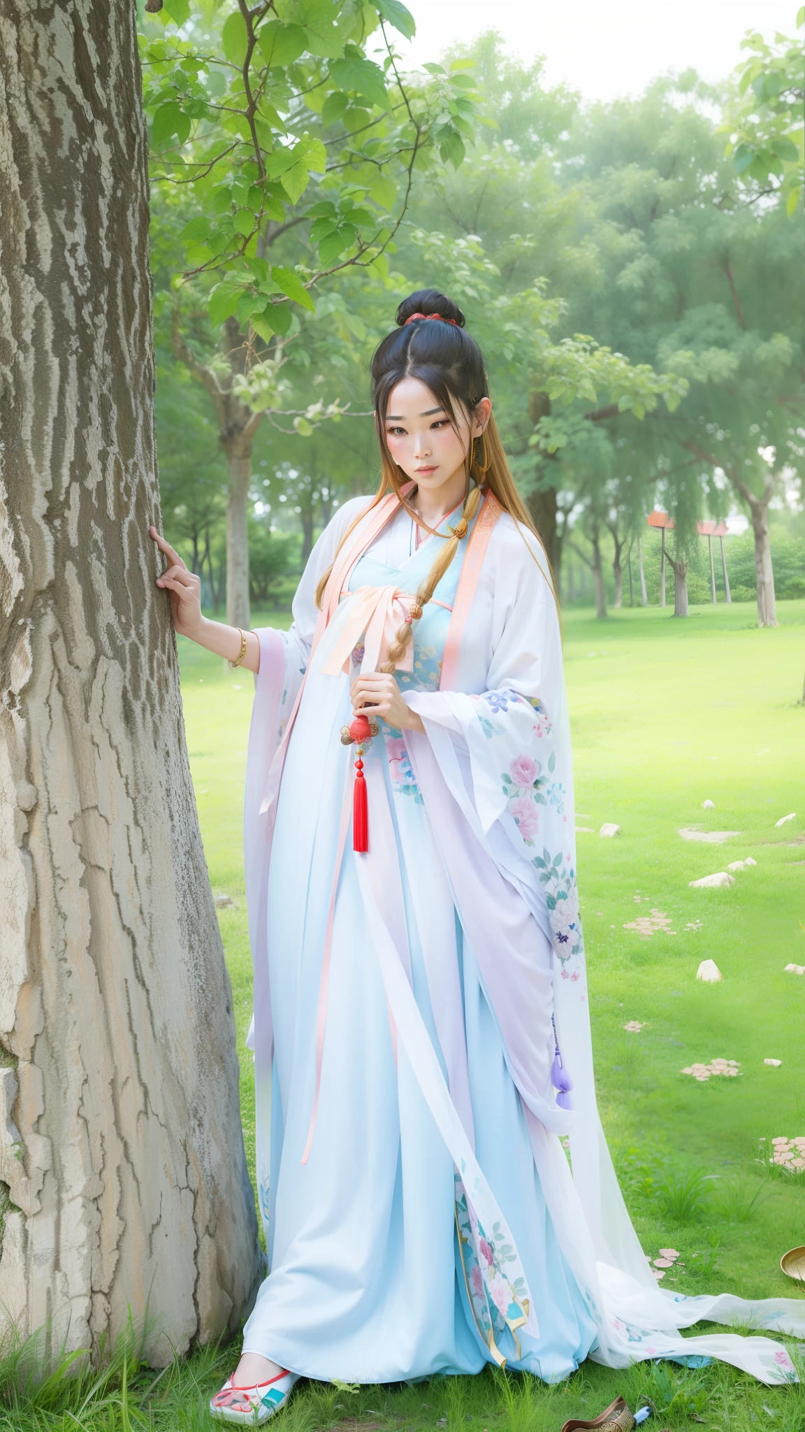 Chinese Ancient Times,Women's hair in a bun,