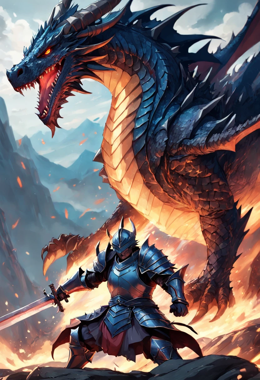 Angry Dragon Knight After the Battle