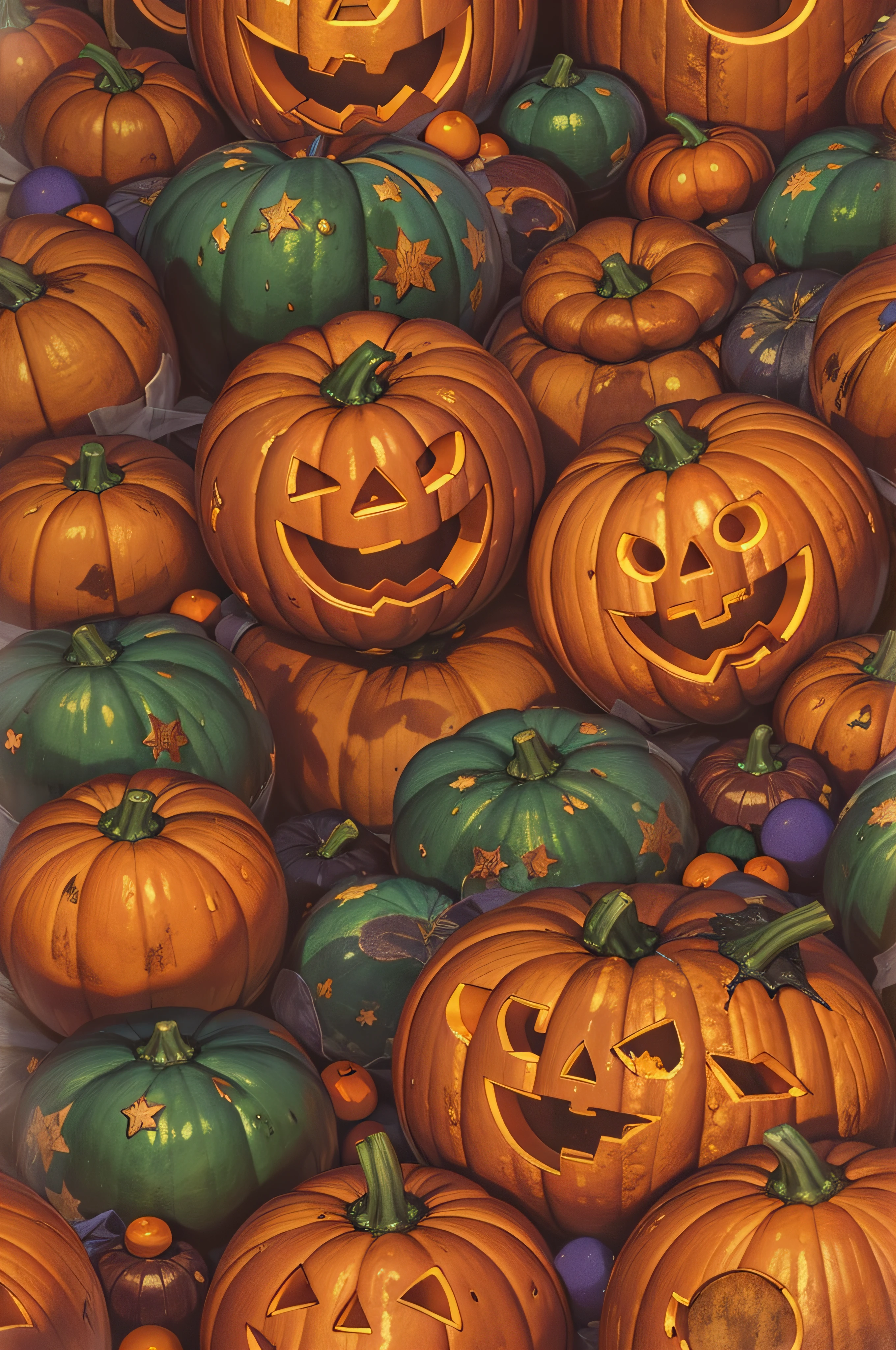 Detailed Halloween Pumpkins