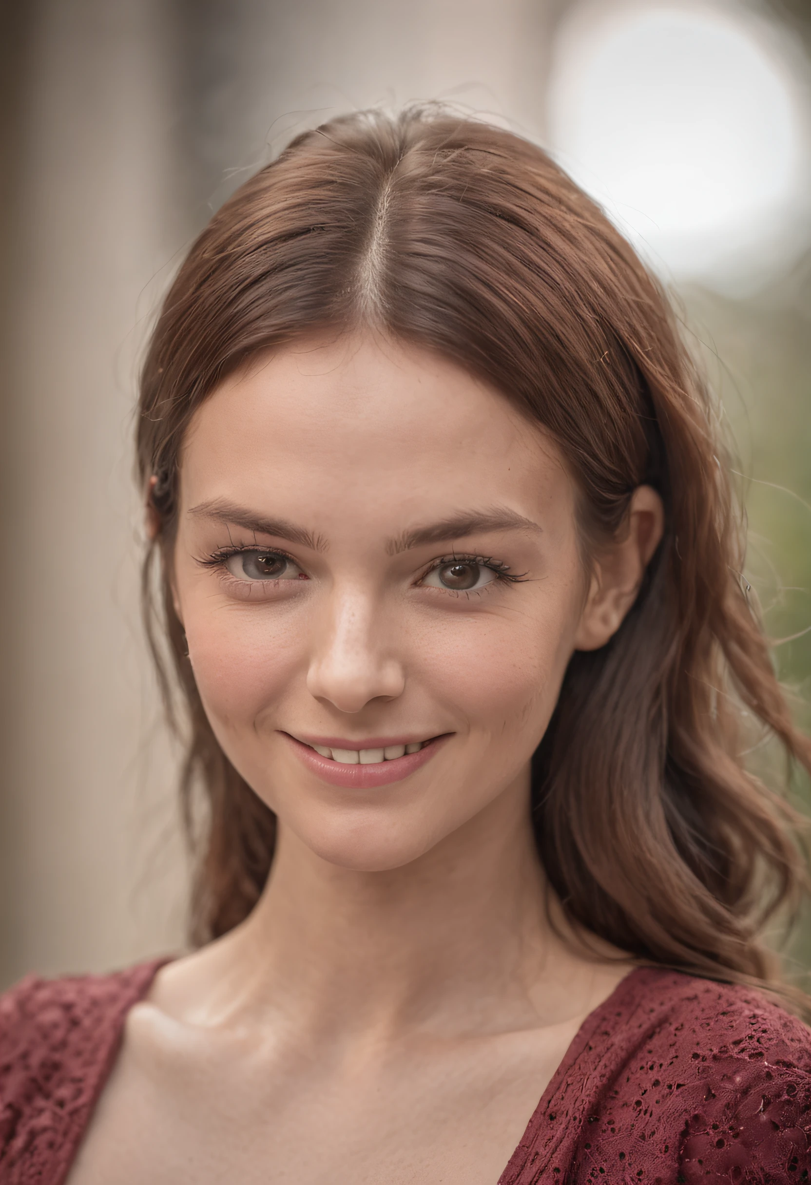 there is a young girl smiling for a picture, a picture inspired by Márta Lacza, tumblr, dau-al-set, 3 0 years old woman, 30 years old woman, cindy avelino, 38 years old, 2 7 years old, 3 6 years old, 40 years old women, 2 9 years old