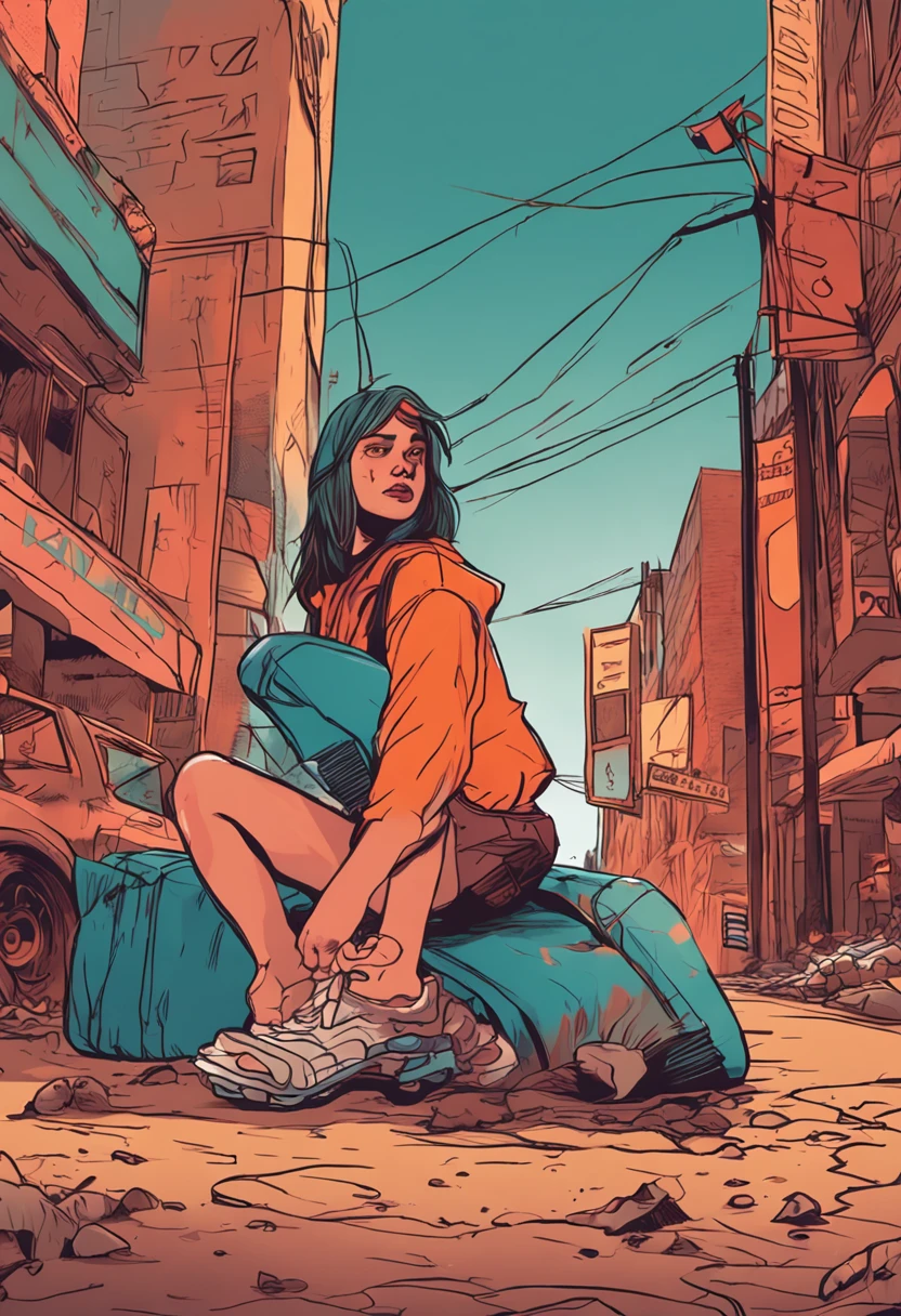1 pair of big shoes on background Backwards Girl Burning Earth