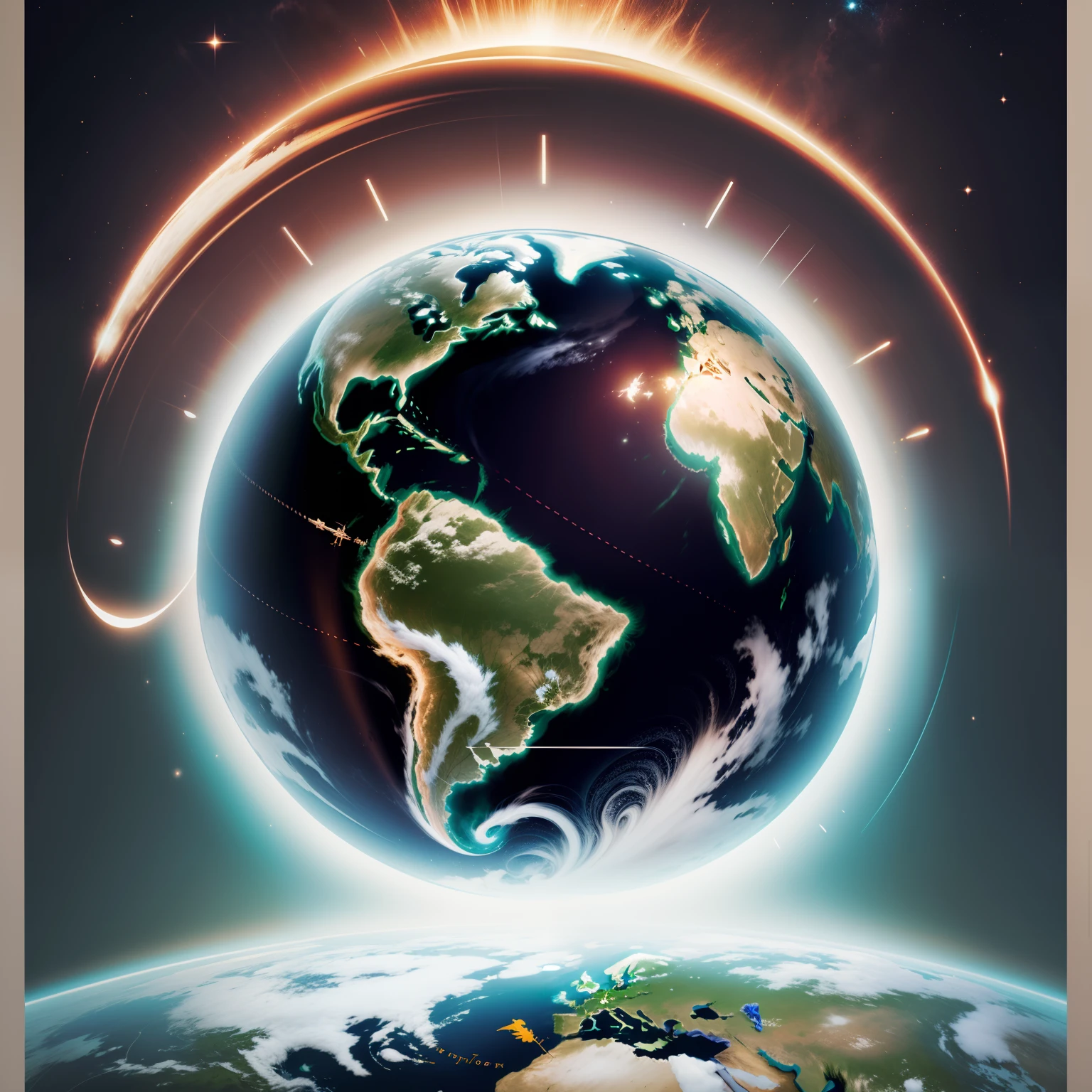 a poster，Earth in time