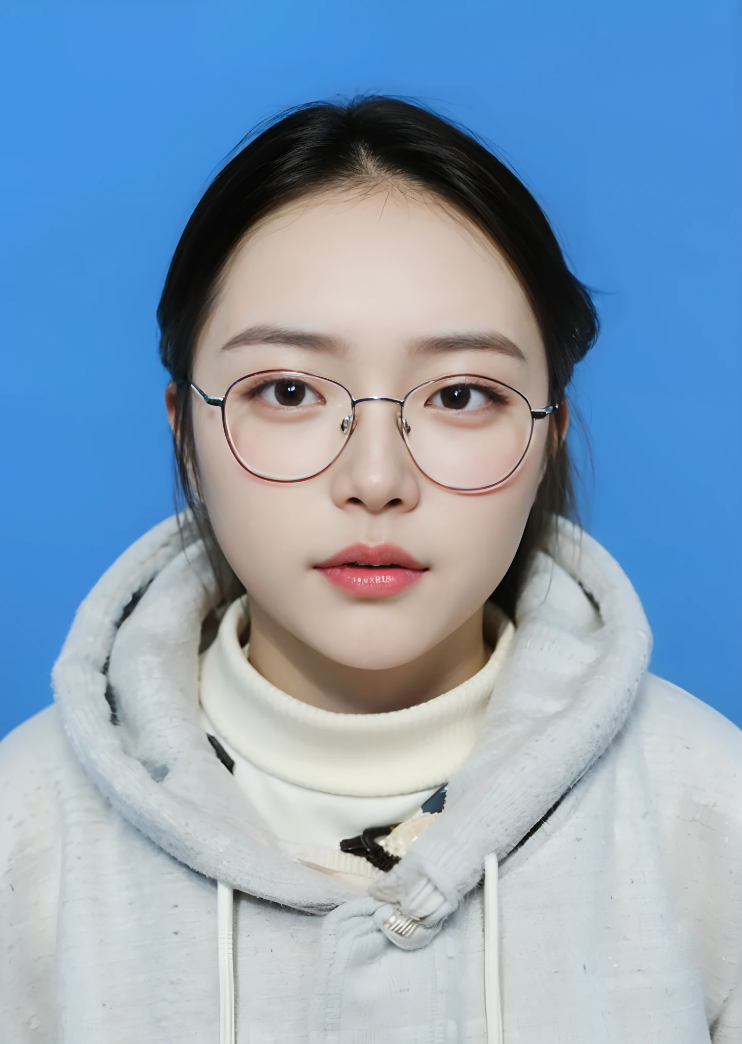 Close-up of a young girl wearing glasses and sweater, Zhang Pengzhen, jinyiwei, Li Zixin, xintong chen, Wang Qichao, xision wu, wenfei ye, Lin Qifeng, xiaofan zhang, wenjun lin, zhelong xu, mingchen shen, wei wang, xiaolong wang