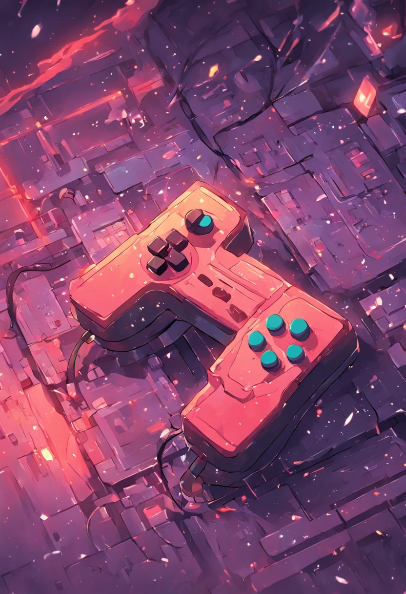 A retro joystick. Pixel art
