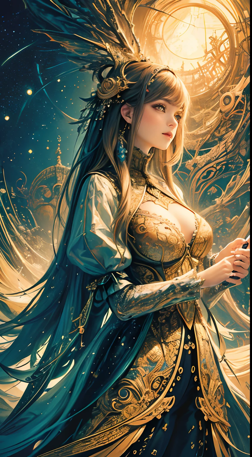 (masterpiece, top quality, best quality, official art, beautiful and aesthetic:1.2), (1girl), extreme detailed,(fractal art:1.3),colorful,highest detailed