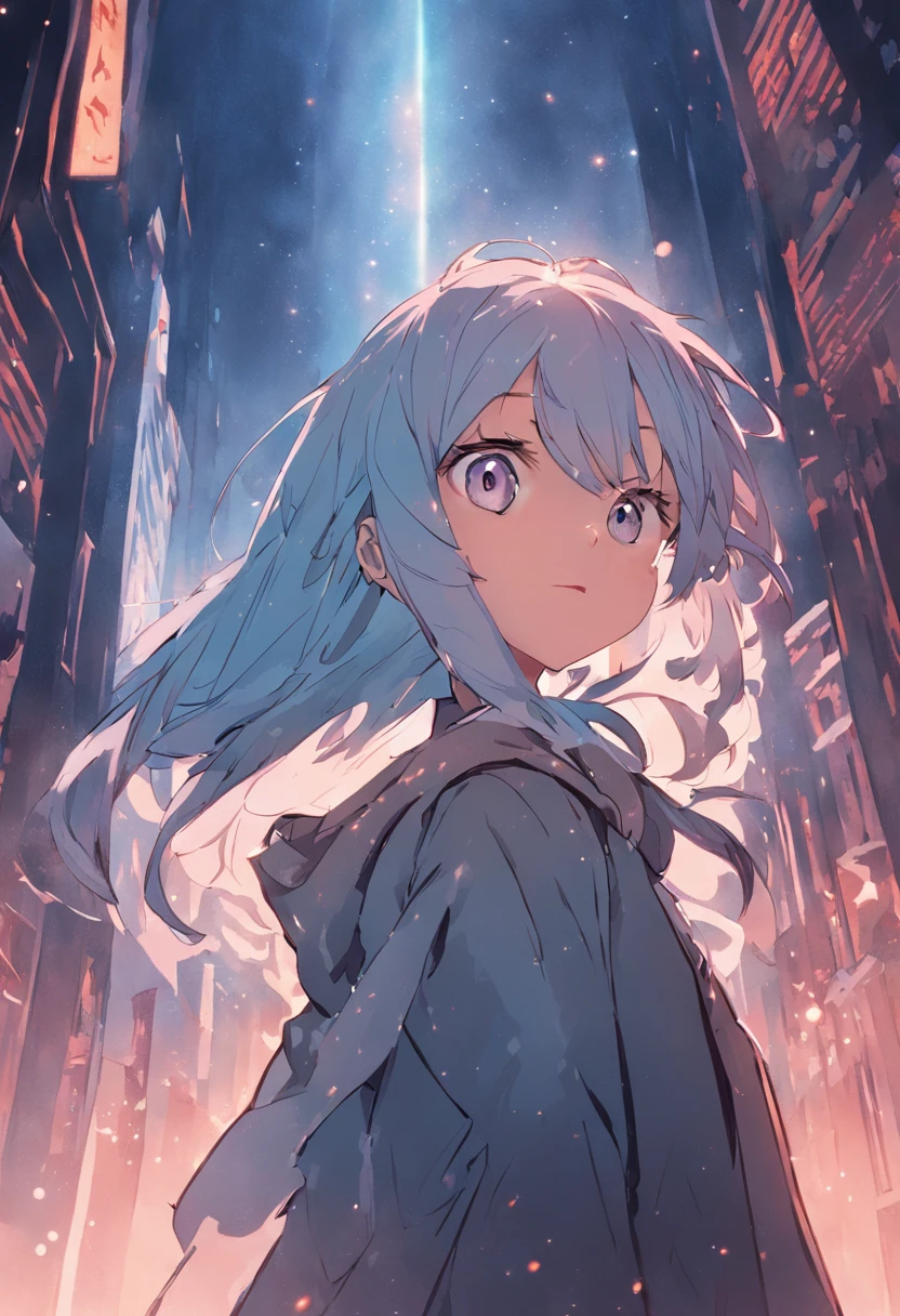 17-year-old girl,Sky blue eyes,Height 175cm,Long brown hair that falls to the waist,The chin is slightly pointed,Wear a black dress,Stand in front of a wall covered with band's posters,Only the side face is exposed,Super elegant,ultra cute,With a little smile