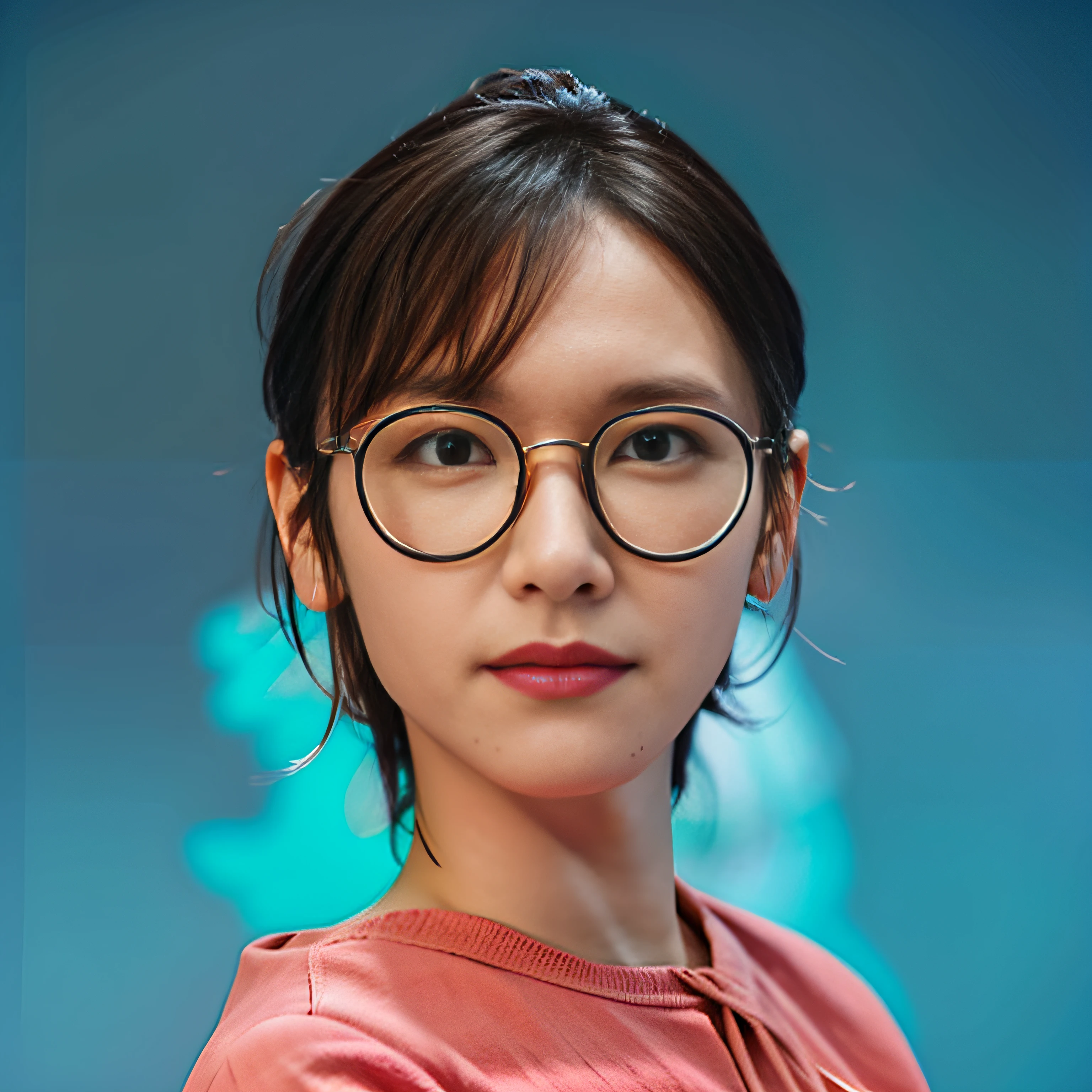 Close-up of a man with glasses and a shirt, nerd man character portrait, stylized character, close up character, highly detailed character,