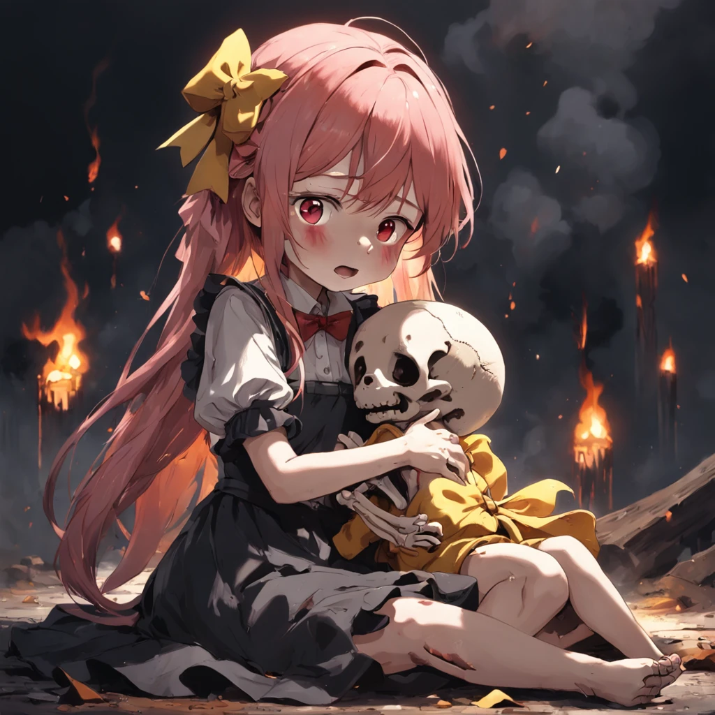 (abstract art,melancholy,afflicted,desperate,suffering,full body shot,Pink slime background,giant pink slime heart floating in the air:1.31415926), scary monster,(bones and skulls soaked in pink slime:1.2),dark pink theme,white theme,meltinglove,(perfect detail white eyes:1.420), monster girl, closed mouth, 1girl,long hair ultra high res, masterpiece, best quality, <lora:add_detail:0.969696> <lora:love:0.696969> <lora:monster:0.114514>