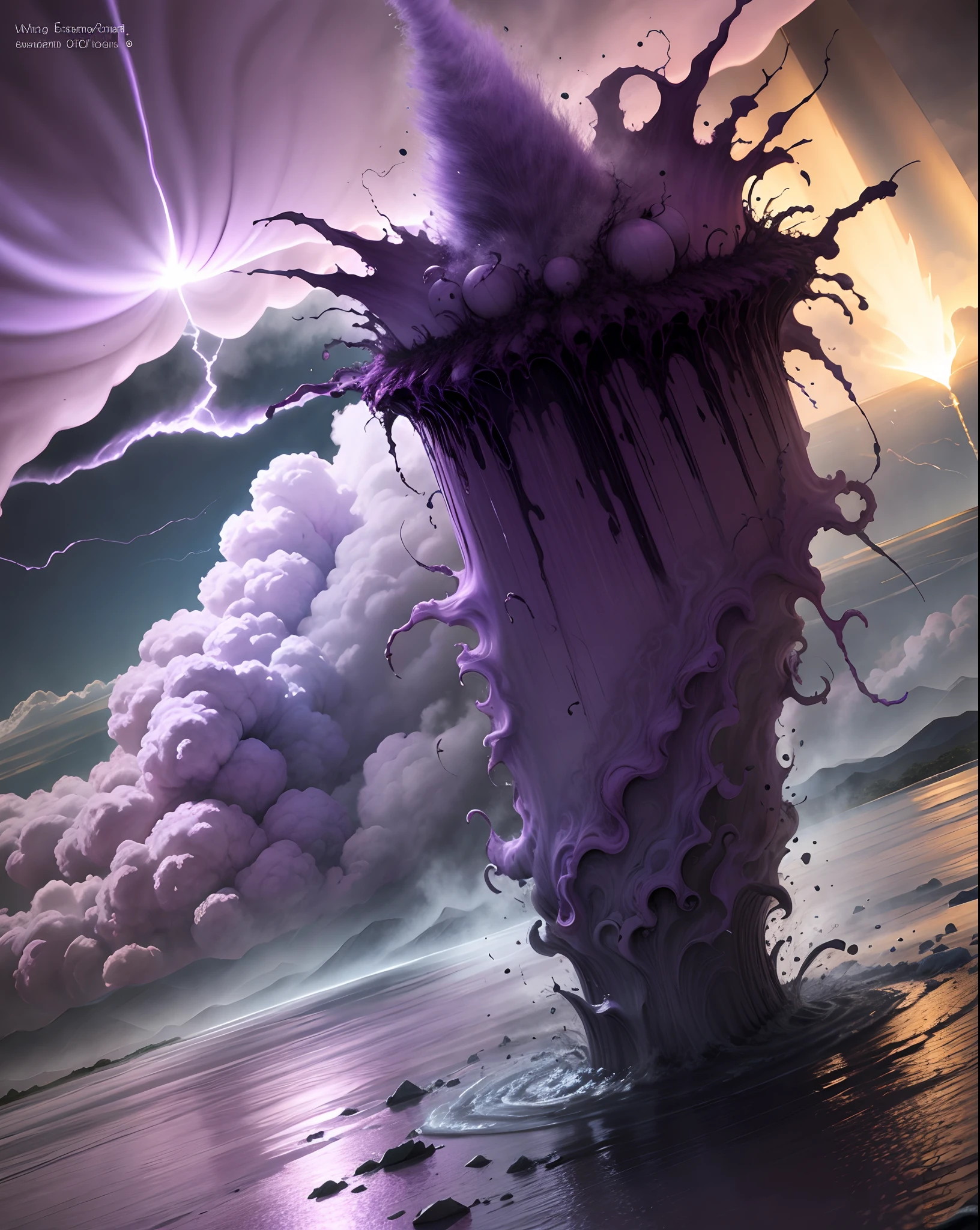 Purple tornado，Tornado containing nuclear wastewater，Everything that gradually turns into a monster，