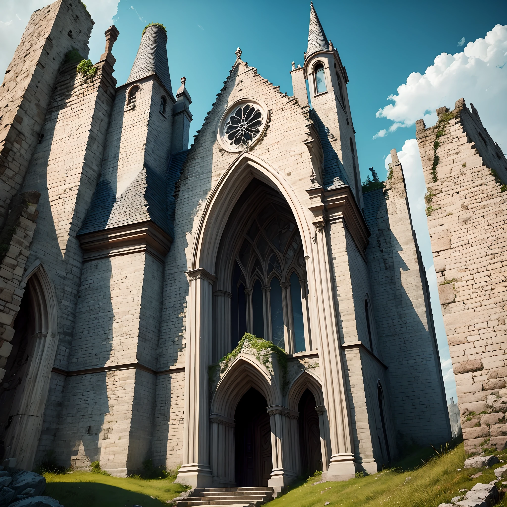 on a cliff,gothicarchitecture,black in color,borgar