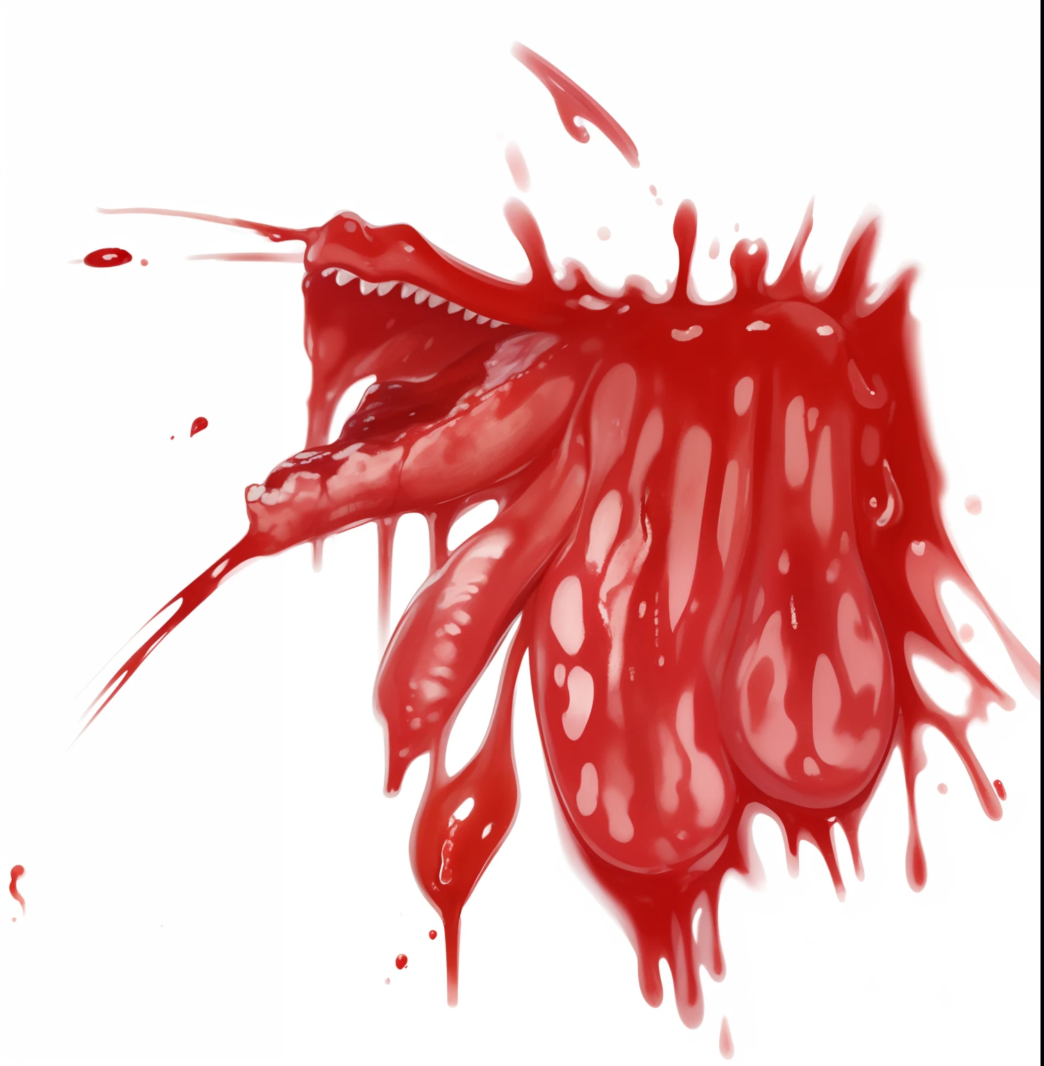 A close-up of a red heart with blood stains, Splashed viscera, ensangrentado, Mancha de carne, Butcher's tusks, parcialmente cristalizado con sangre, sangriento, [[sangre]], cara ensangrentada, sangre goteando por la cabeza, sangre, sangre, salpicaduras de sangre, Butchery, Giygas, vomiting blood, salpicaduras de sangre sanguinarias