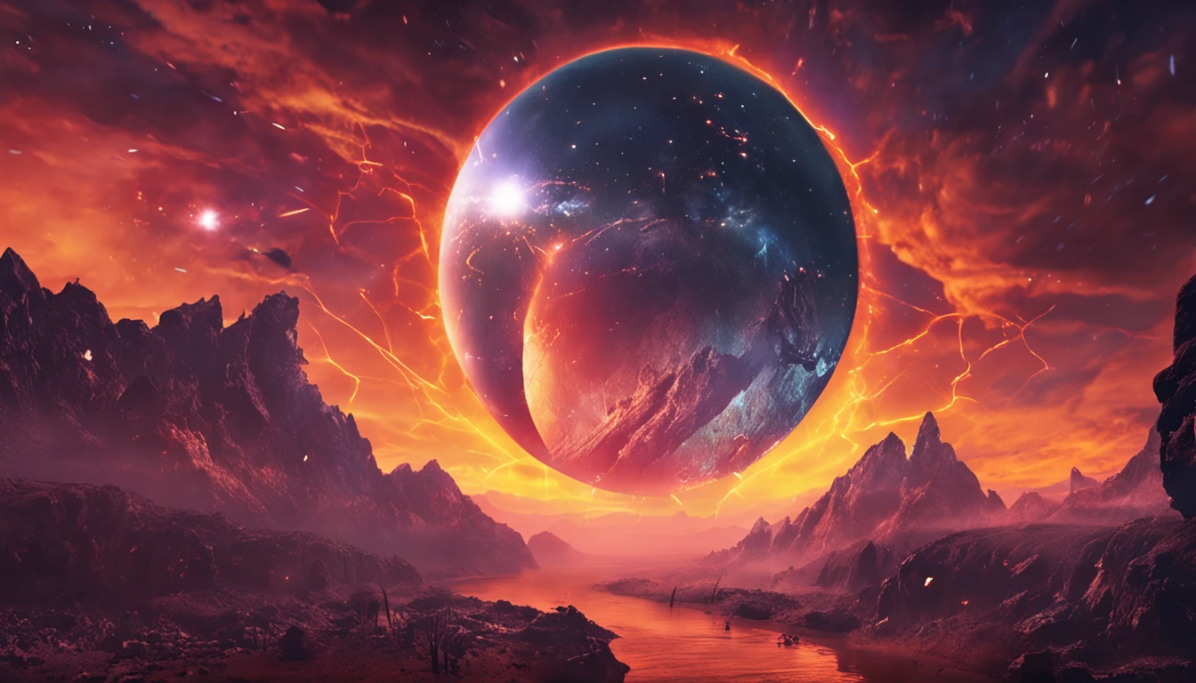 Creates an apocalyptic vision where solar flares from the Sun hit the Earth