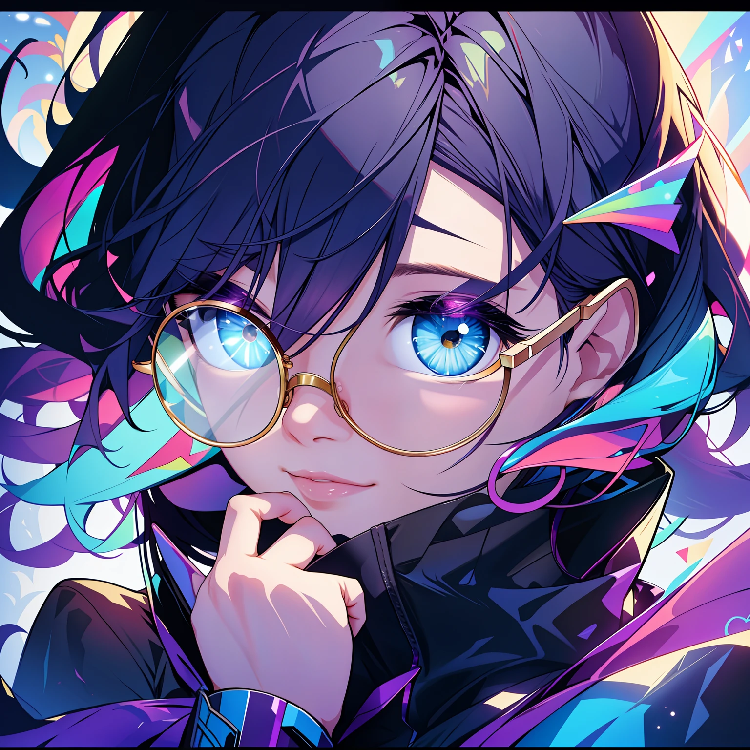 eyes, glasses, hands