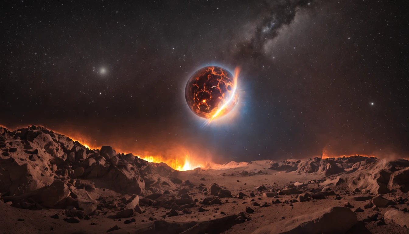 Apocalyptic vision, solar flares hit Earth, Space View